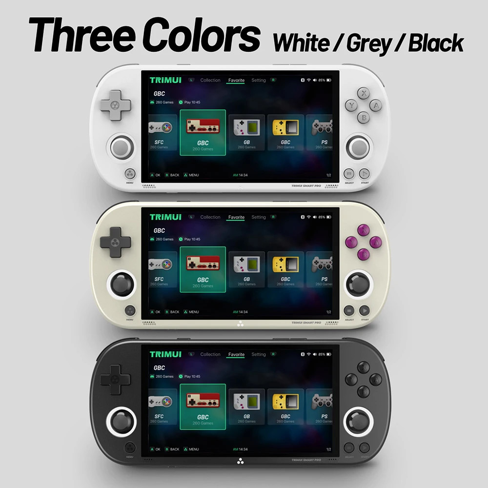 Trimui Smart Pro 64GB Handheld Gaming Console – White – SHIPS FROM USA