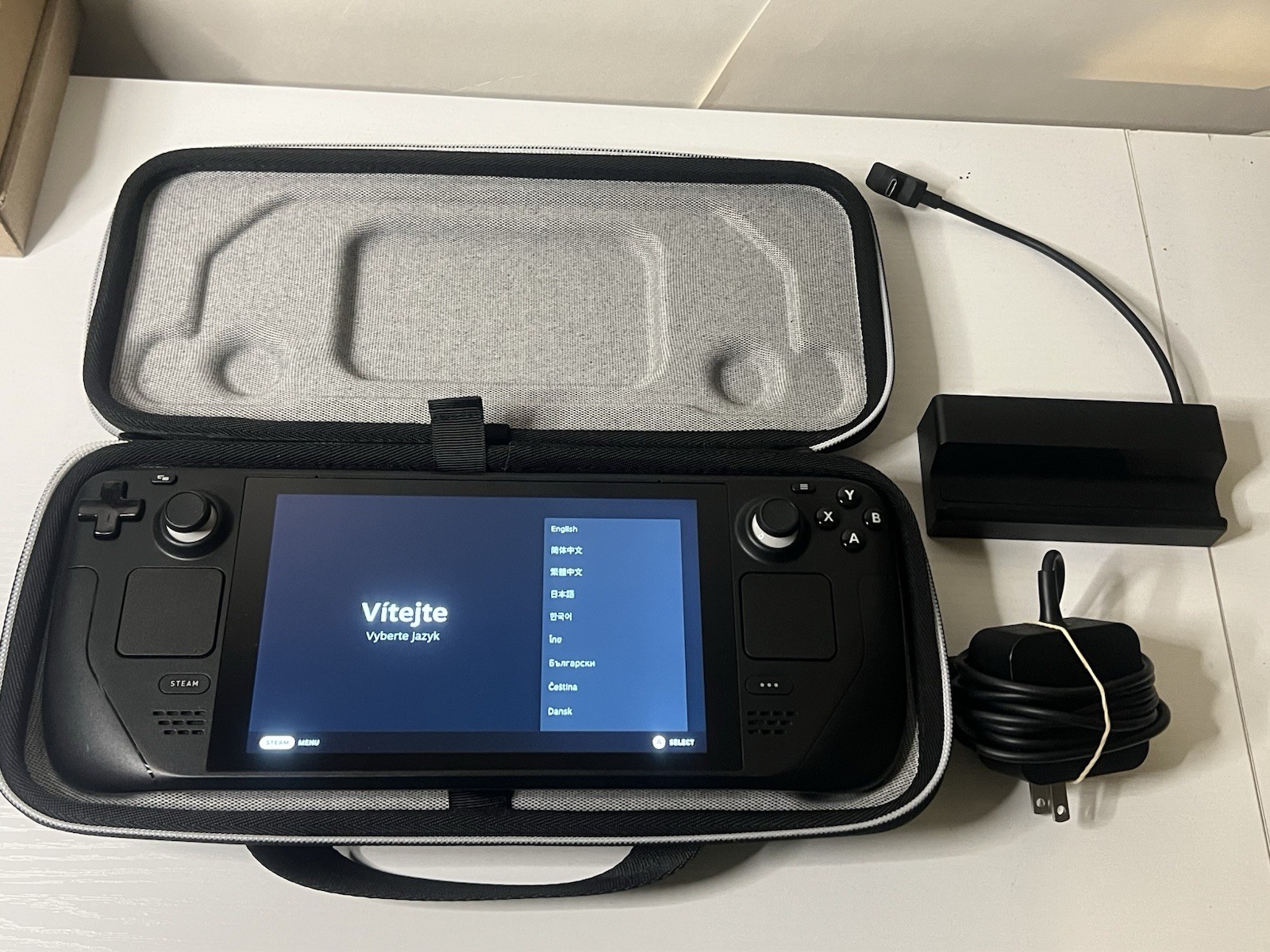 Valve Steam Deck LCD 512GB Handheld Console Black with Dock, Case, and Charger