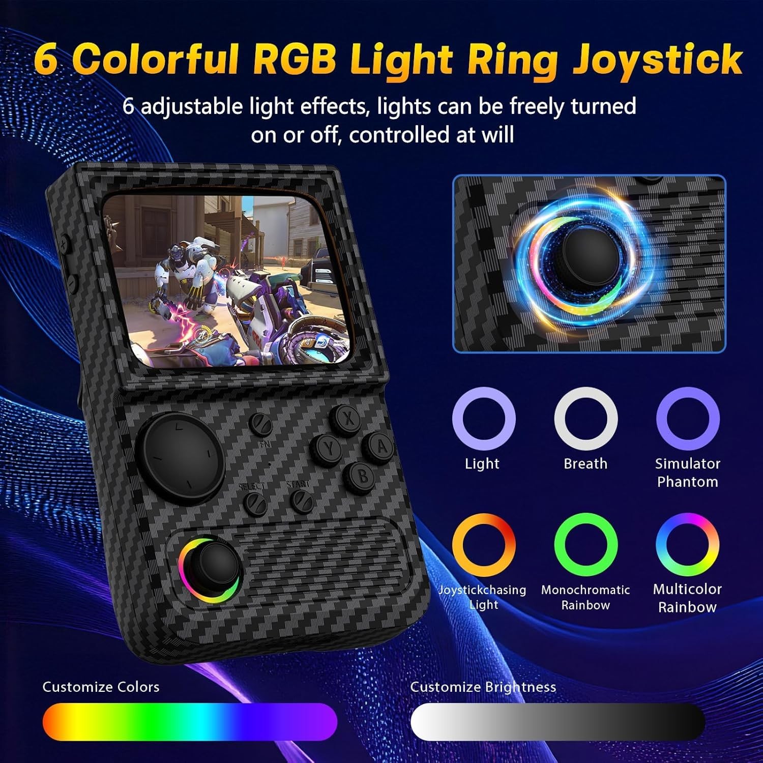 R36T Retro Handheld Game Console, 3.5 Inch Video Game Console with 3500mAh Ba…