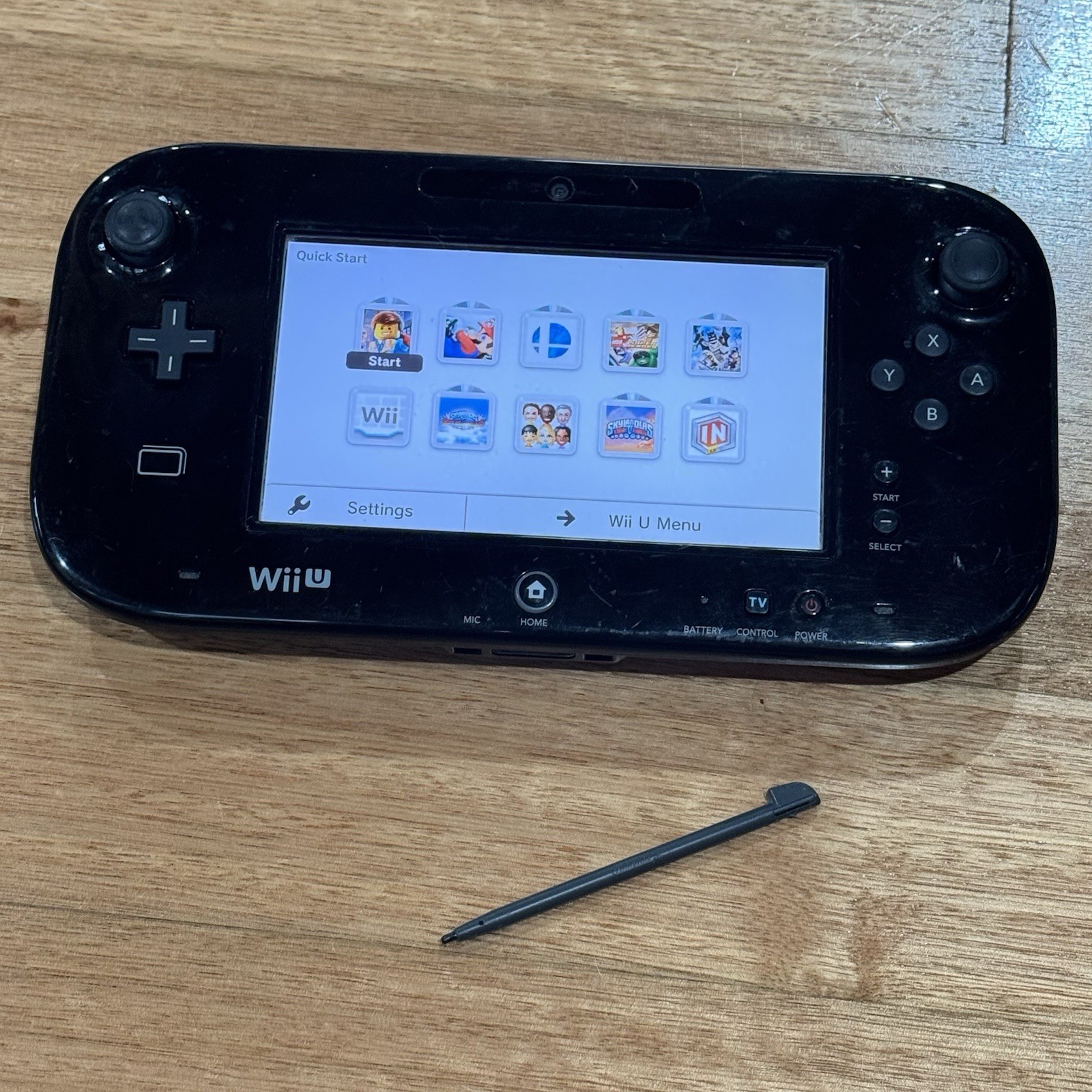 Genuine Nintendo Wii U Gamepad WUP-10 – C Grade – With Stylus & Good Battery