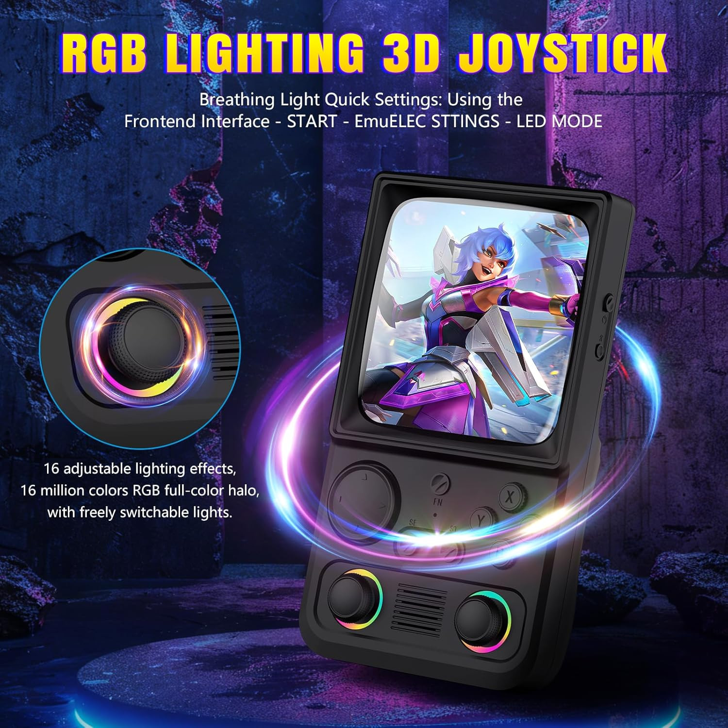 R36TMAX Upgraded Retro Handheld Game Console with 4000Mah Battery, 4.0” IPS Scr