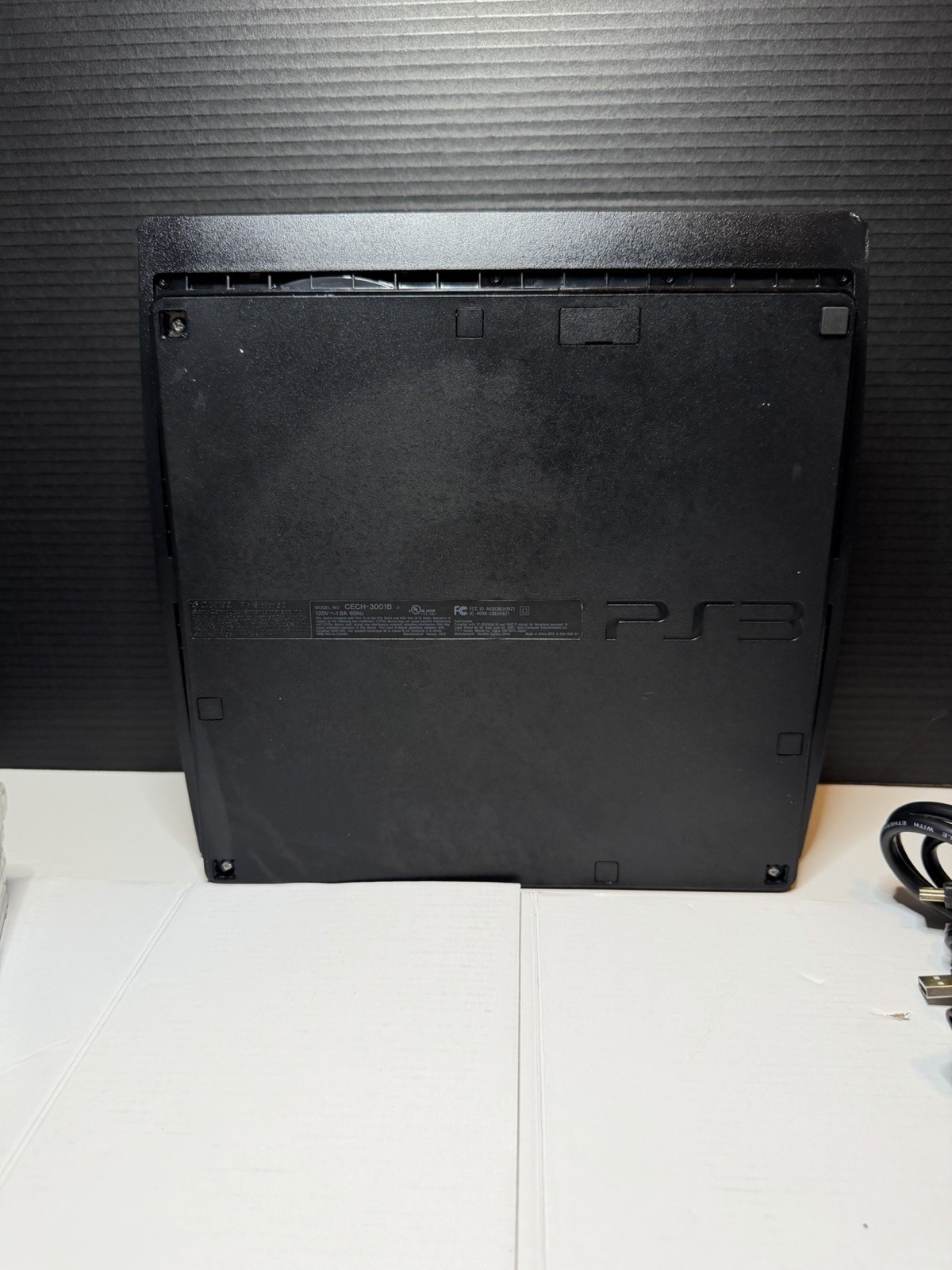 PS3 Slim 500GB SSHD Bundle CECH-3001B Deep Cleaned New Thermal Paste 5 Games