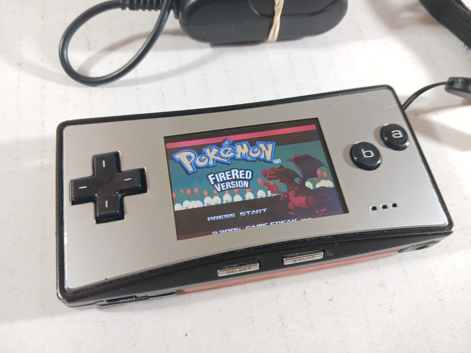 Nintendo Game Boy Micro Silver Console Bundle Charger New Battery Tested Flawed