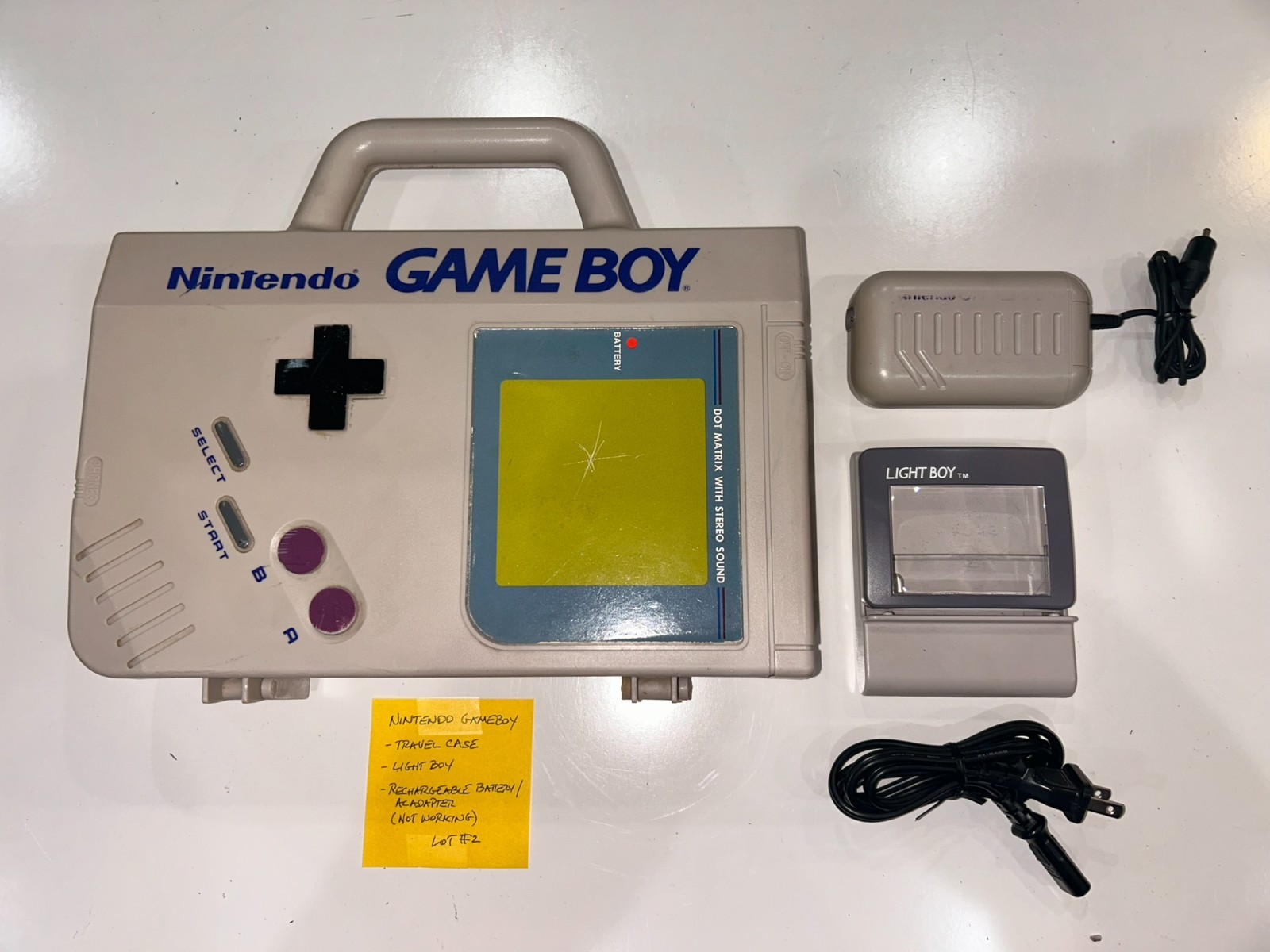 Nintendo Game Boy Hard Plastic Travel Case + Light Boy + Dead Battery Pack #2