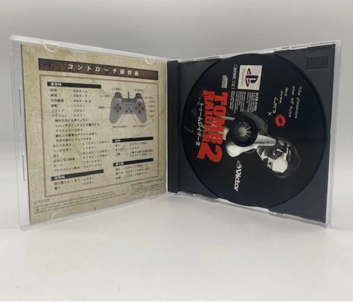 PS2 Playstation2 Console w/ TOMB RAIDER 1-5 set Slim Black SCPH-70000 JP Ver.