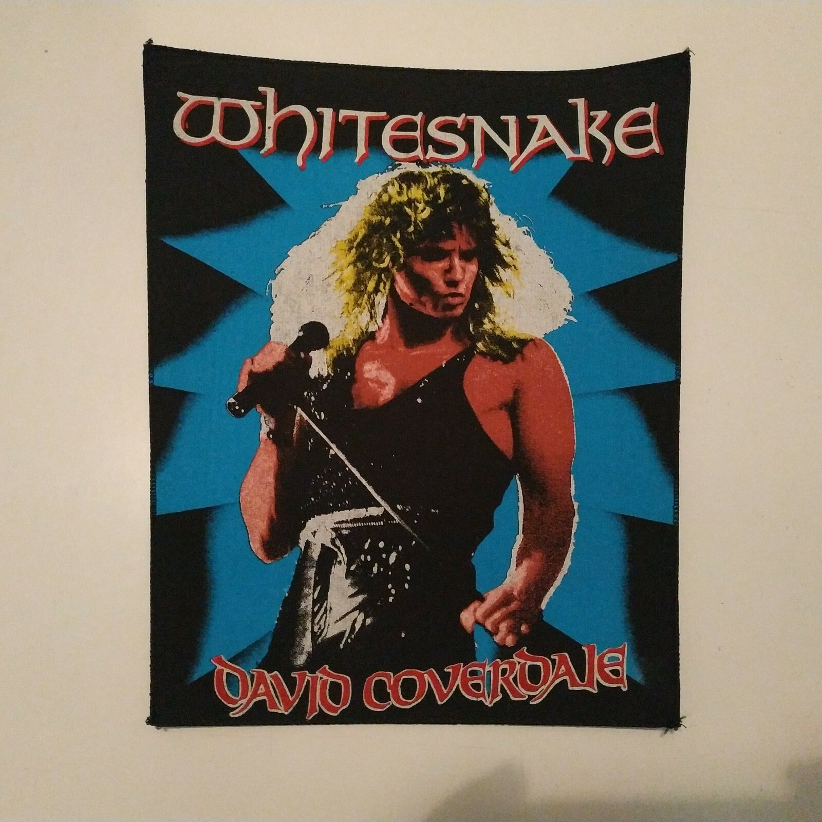 Vintage WHITESNAKE Unused 80s BACK PATCH David Coverdale Heavy Metal