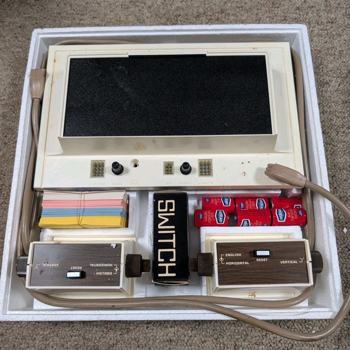 Magnavox Odyssey Console 1TL200 Original Box Overalys Chips Untested PARTS 1972