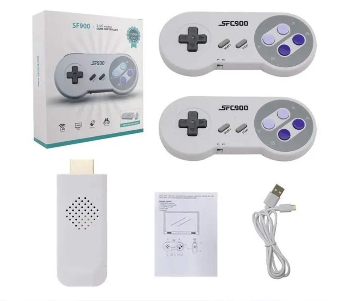 SF900 Mini Video Game Console 2.4G Dual Wireless Console Game Stick 5000 Classic