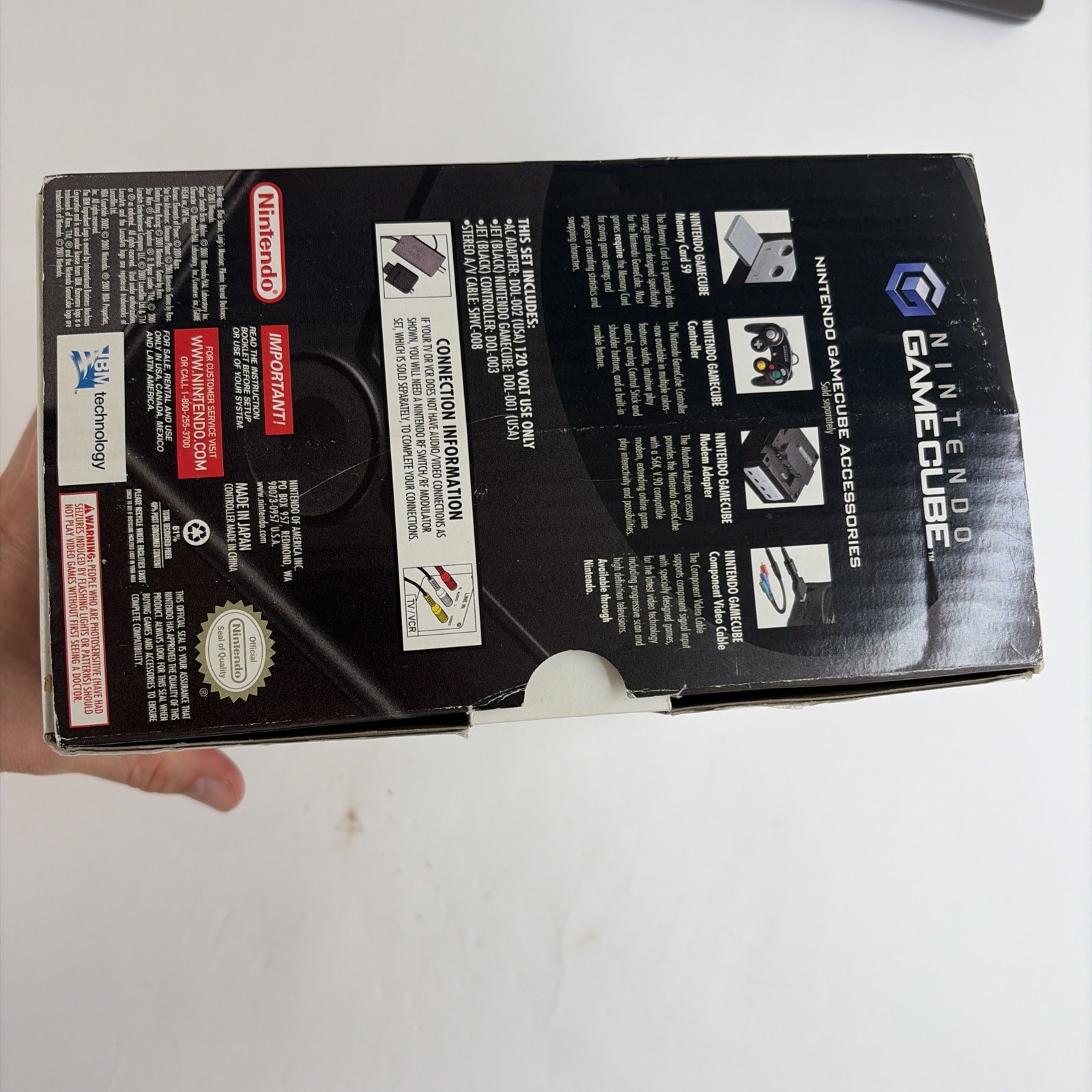 Nintendo GameCube Black Console Complete In Box Tested Working CIB Plastic