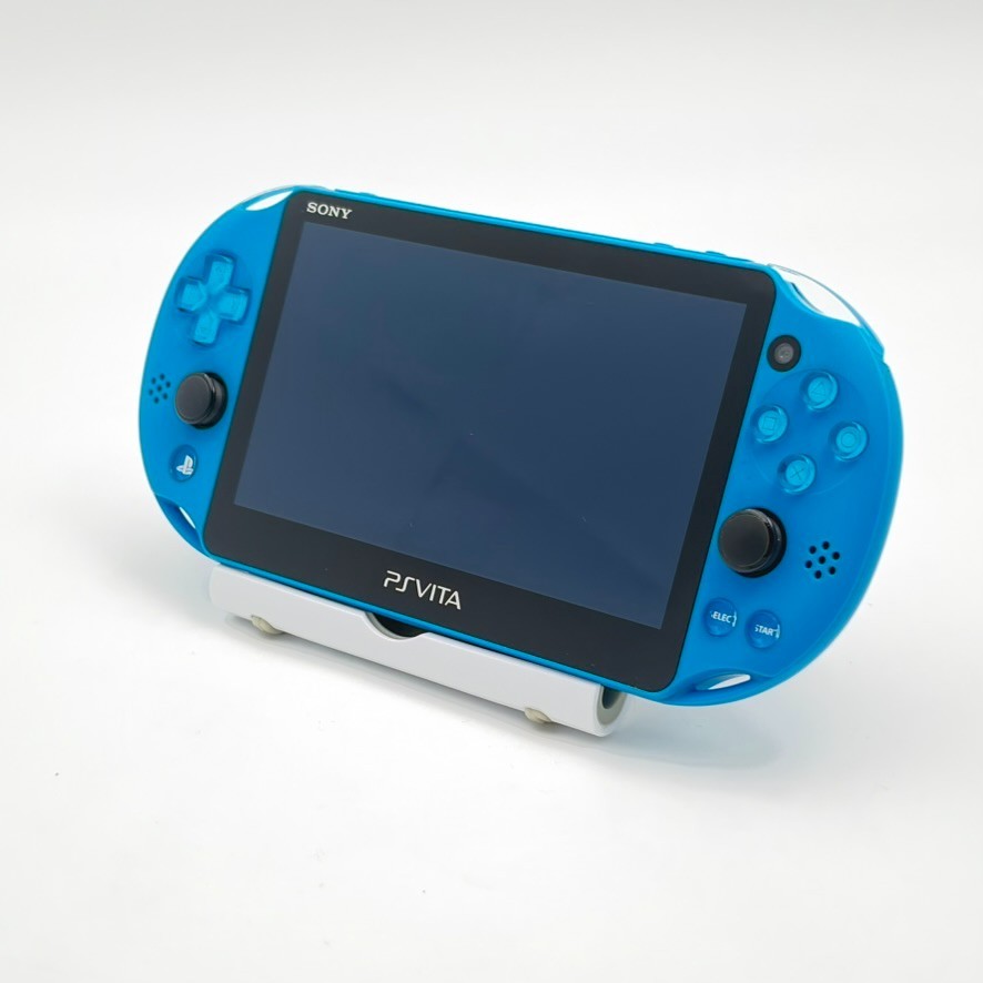Sony PS Vita Console Aqua Blue Boxed Mint Condition PCH-2000 From Japan WI-FI