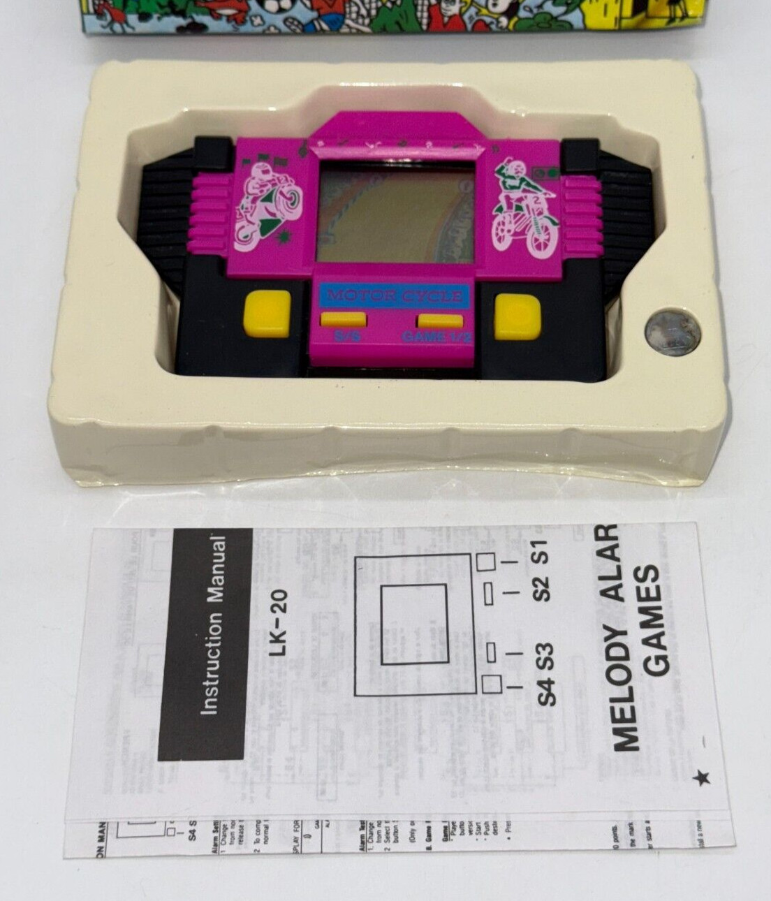 MOTORCYCLE – LCD Game & Watch Portable Console – 1990’s – DEADSTOCK – BOXED