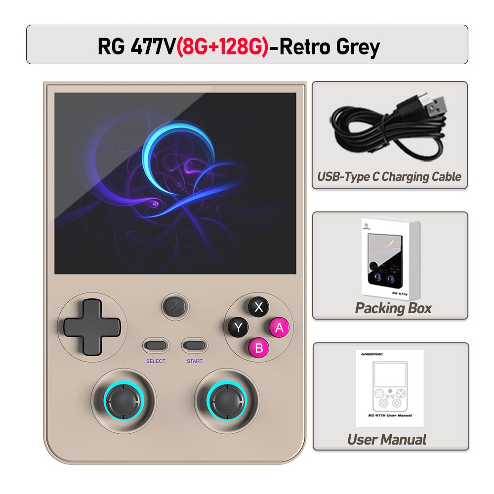 ANBERNIC RG477VHandheld Game Console 4.7-inch D8300 RG 477V Android14 5500mAh
