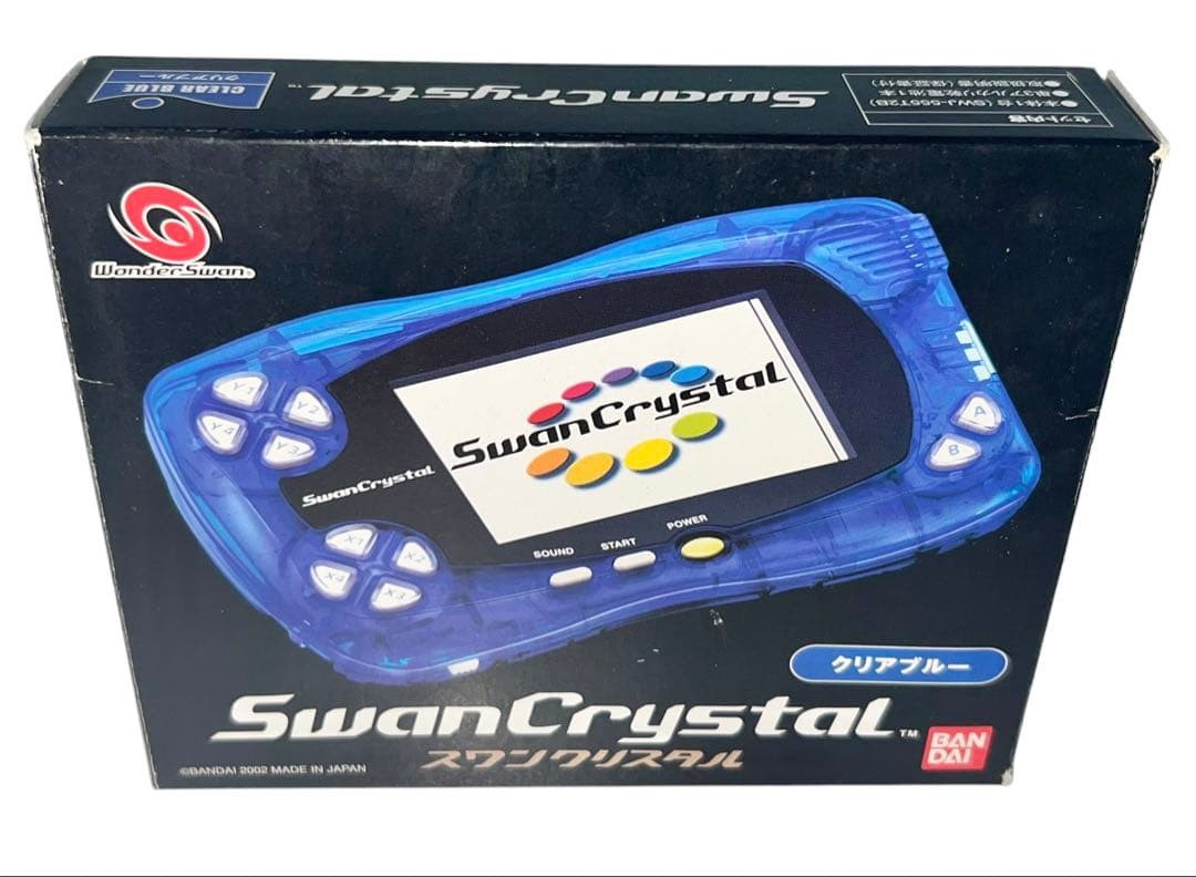 WonderSwan Crystal Clear Blue Handheld Console with Box