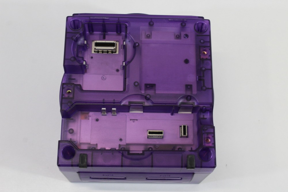 Nintendo Gamecube Console Clear Transparent Purple & AC NTSC-U/C DOL-001 GC RGB