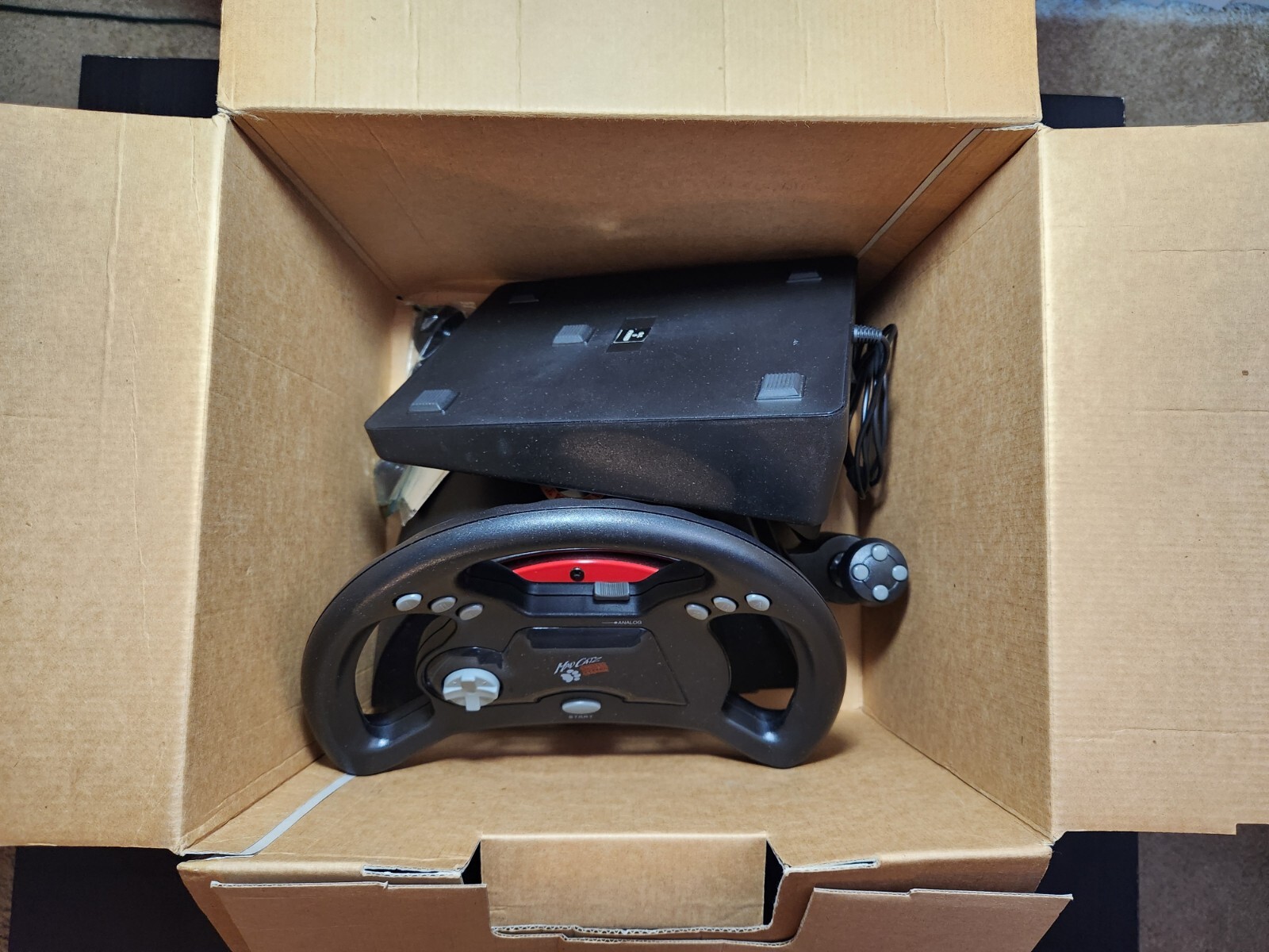 Open Used – Nintendo 64 – Mad Catz – Analog Steering Wheel w/ Force Pack – 1997