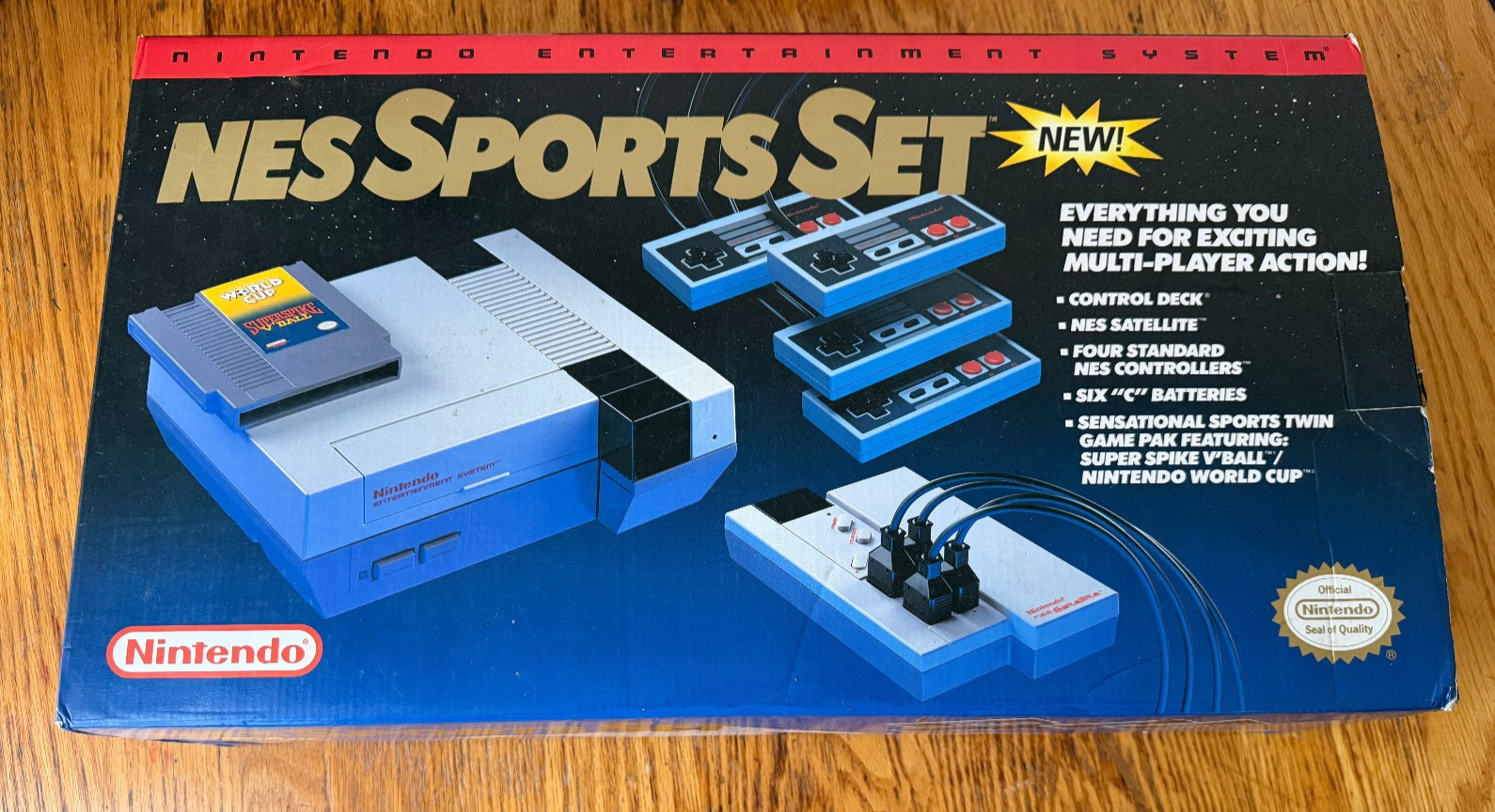 NES Sports Set complete in box nintendo satellite with original 6 batteries MINT