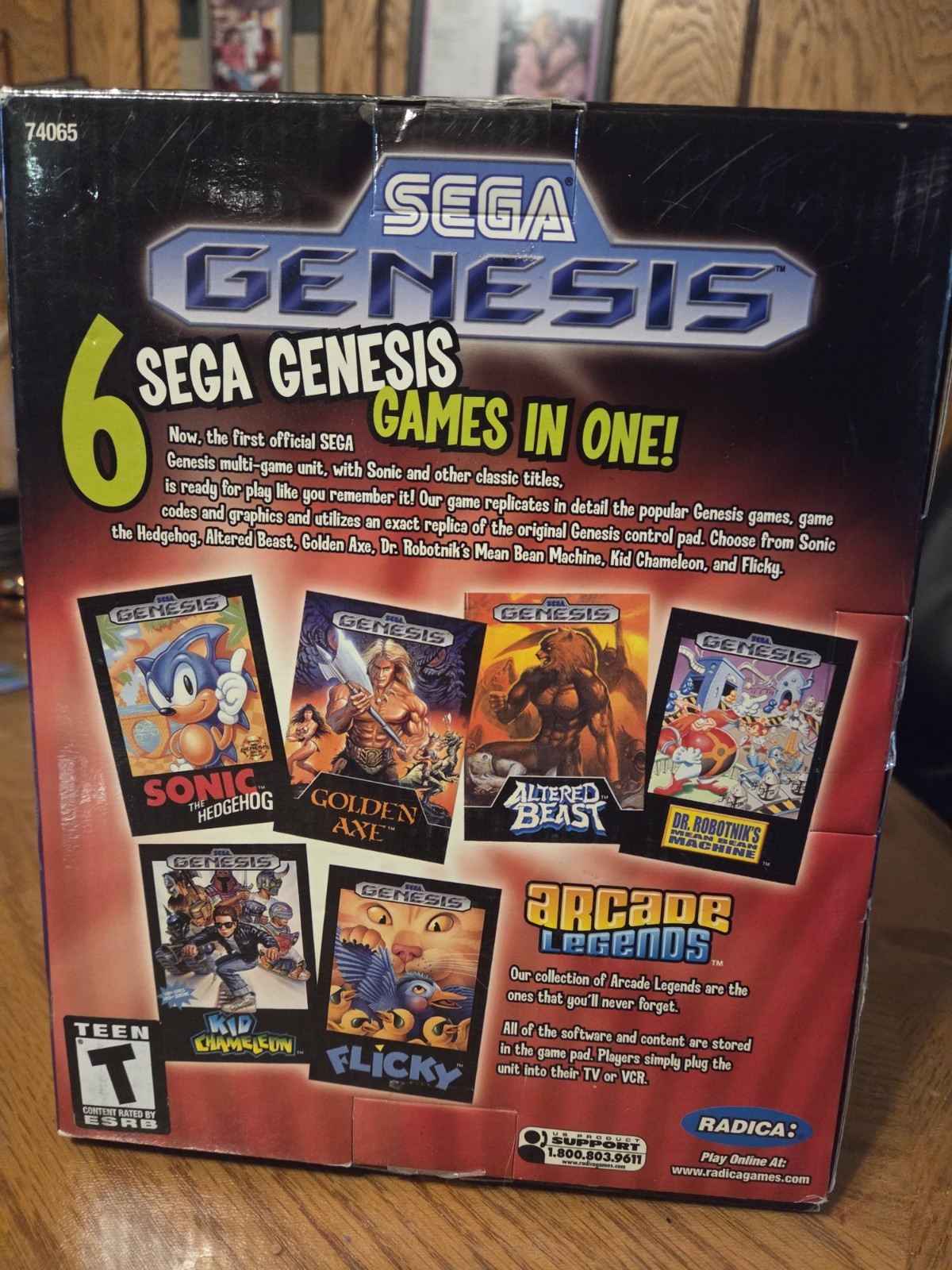 Sega Genesis Radica Plug and Play 6 Games In One Sonic The Hedgehog System New