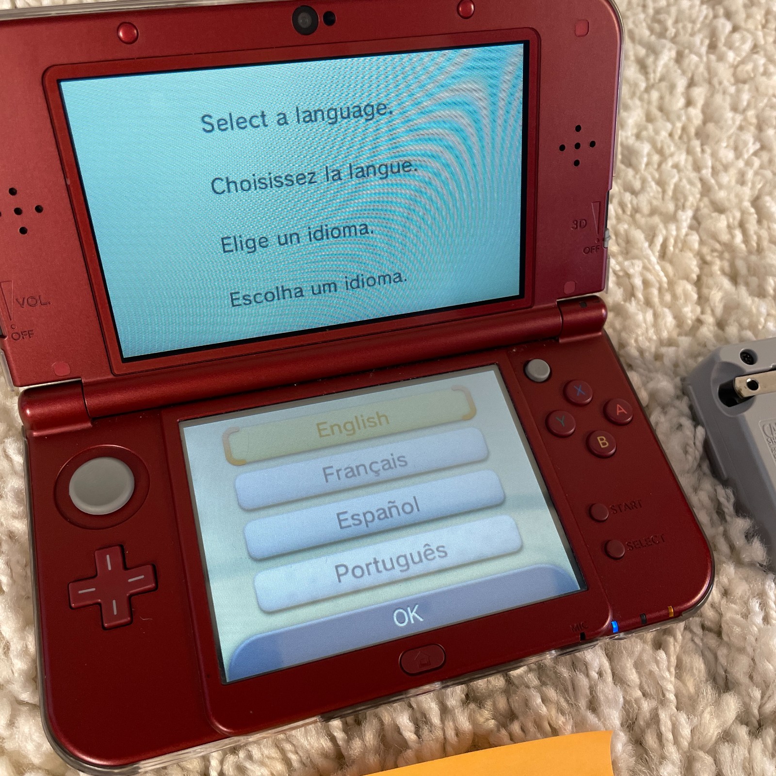 Nintendo “New” 3DS XL Metallic Red Handheld Console System RED-001 Top IPS Works