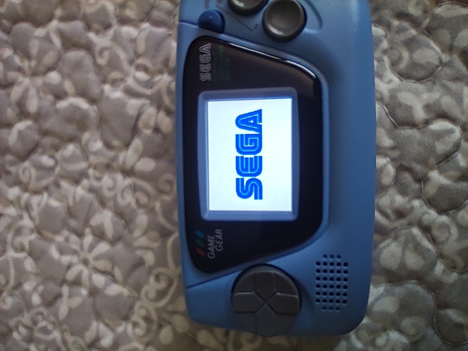 Sega Game Gear Micro Blue, Sonic, Gunstar Heroes, US seller, complete CIB, works