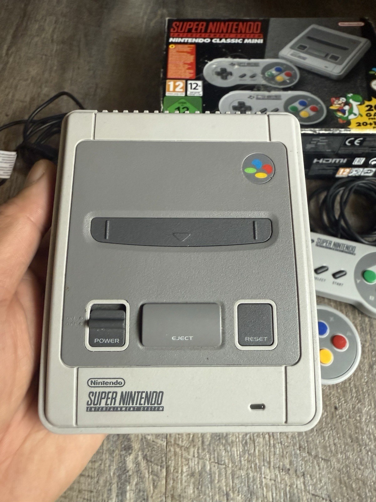Nintendo SNES Super NES Classic Mini EUropean Ver W/ 8bitdo Wireless Controller