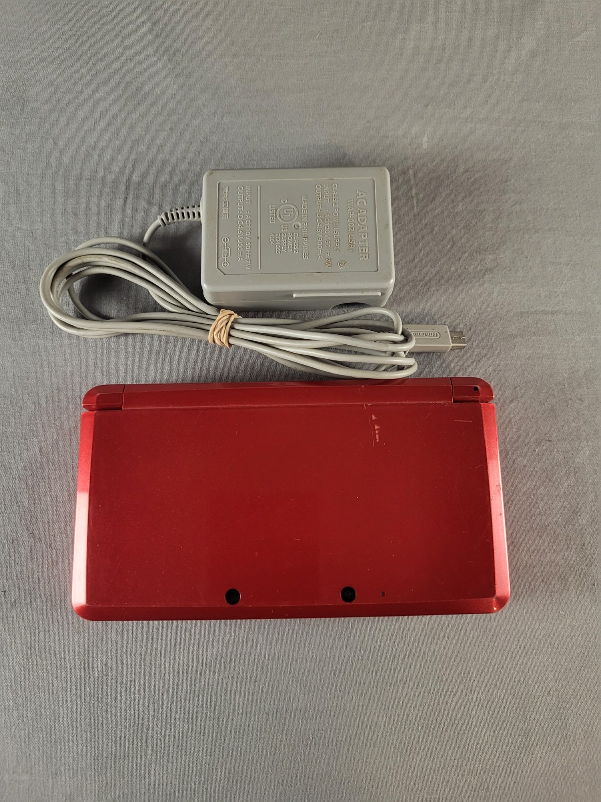 Nintendo 3DS Handheld System – Flame Red – CTR-001 – Charger Included – Tested!