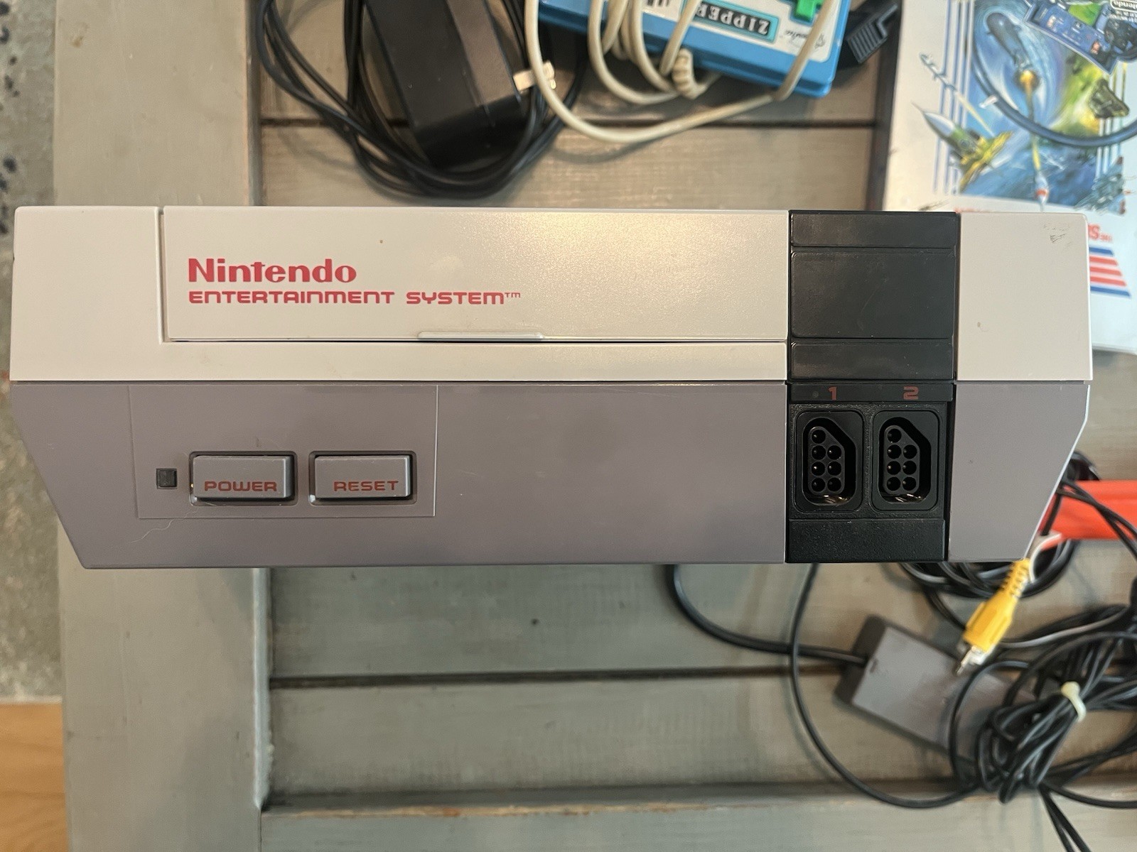 Nintendo NES Console Bundle 9 Games Super Mario Bros Duck Hunt Blades of Steel