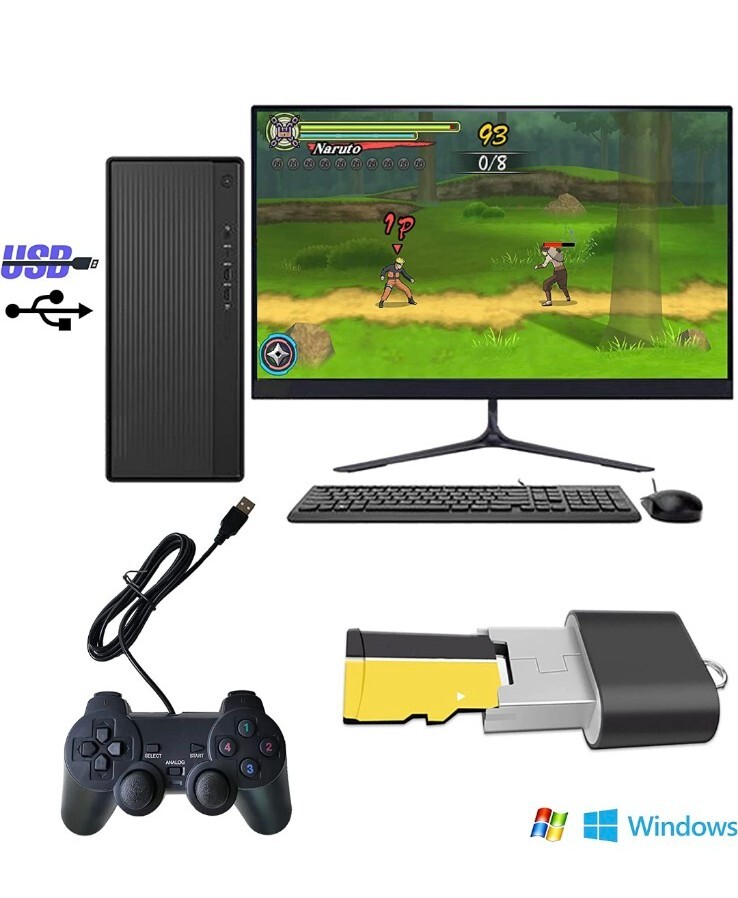 Wired HD TV Video Game HD 64G Built-in 66 PS Games Retro PC Gamepad