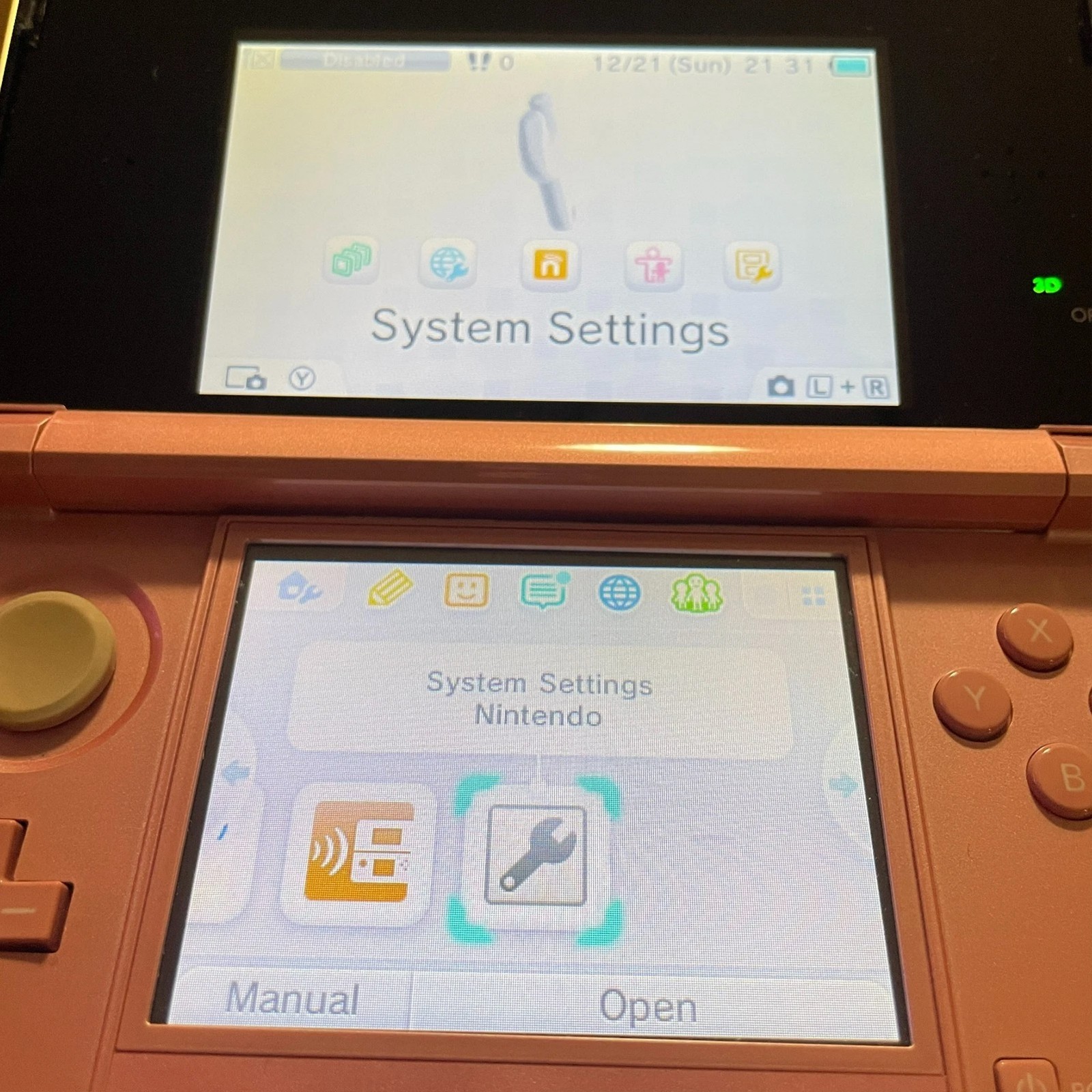 Nintendo 3DS Console Misty Pink Region Free Choose SD USB Charger Stylus Tested