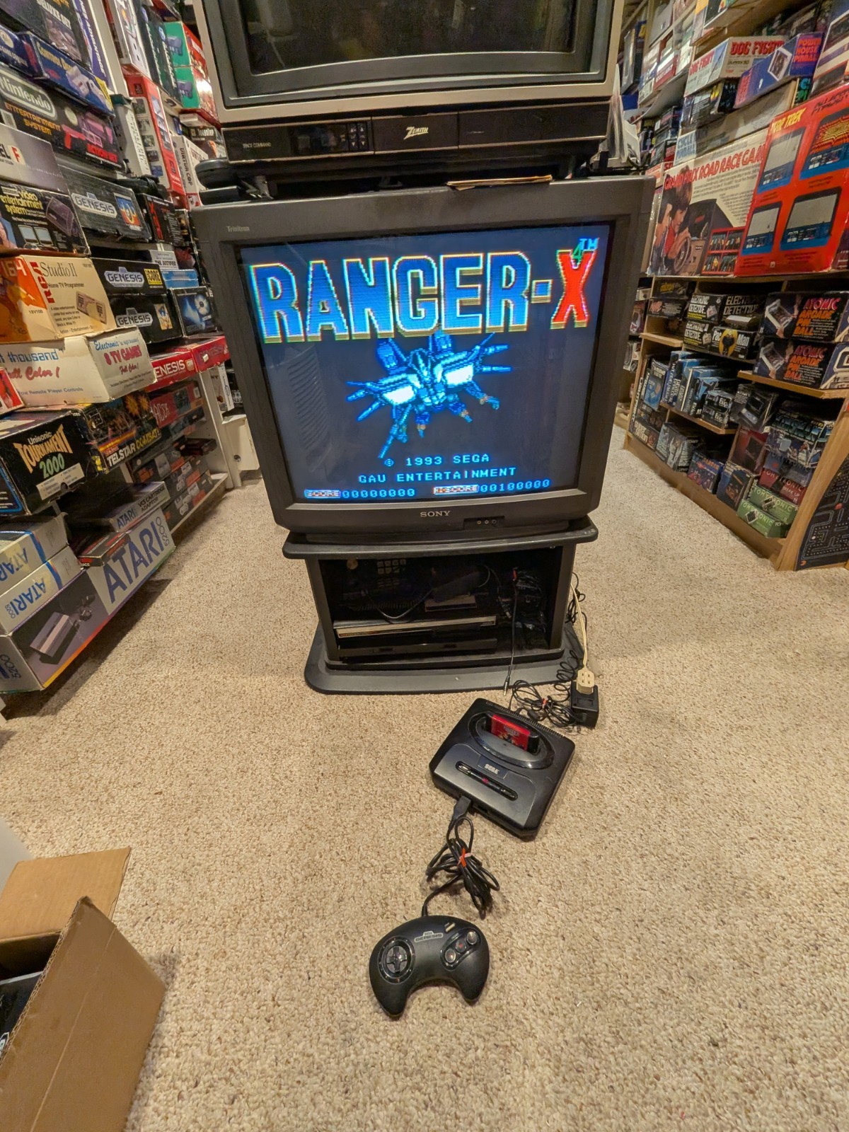 Sega Genesis Model 2 With Bonus A.t Games Genesis Unit.