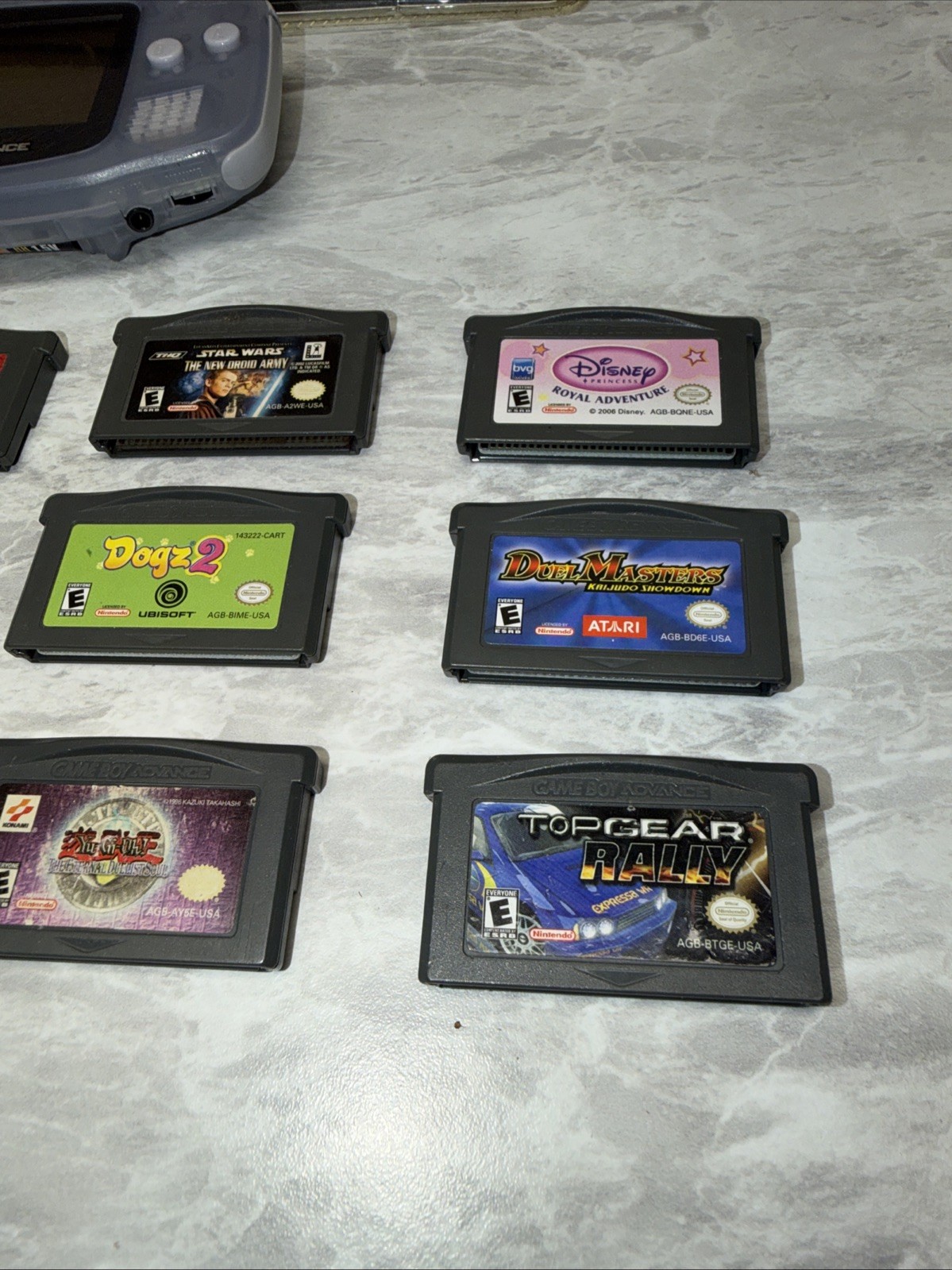 Nintendo Game Boy Advance Console System – Clear Glacier Bundle 15 Games And Acc