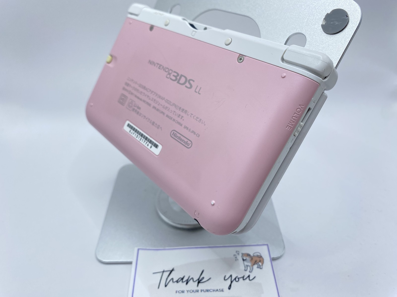 Scratched Nintendo 3DS XL LL Pink White SPR-001 Console