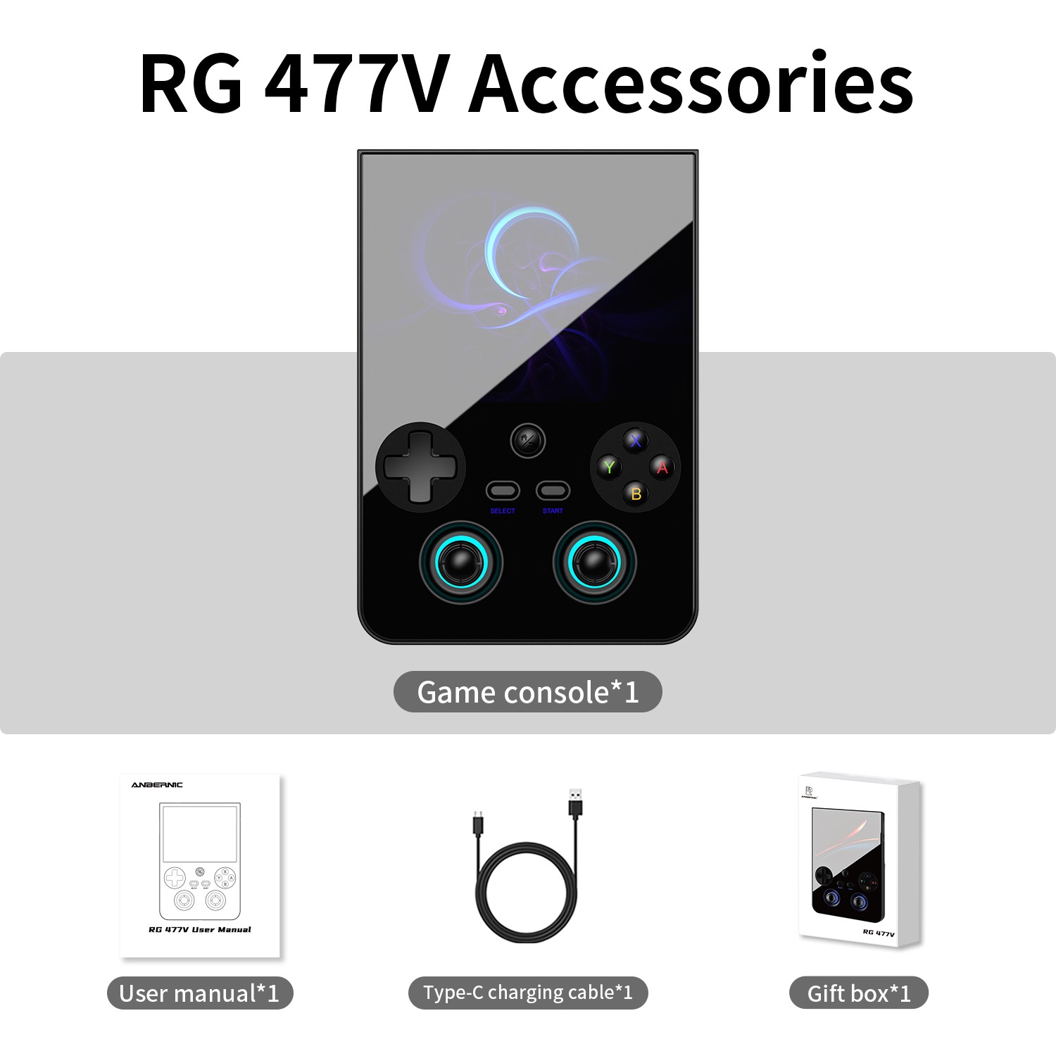 ANBERNIC RG477VHandheld Game Console 4.7-inch D8300 RG 477V Android14 5500mAh