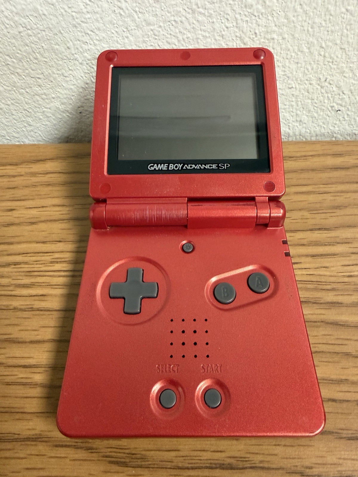 Nintendo Game Boy Advance SP Console (AGS-001) Flame Red Tested – No Charger