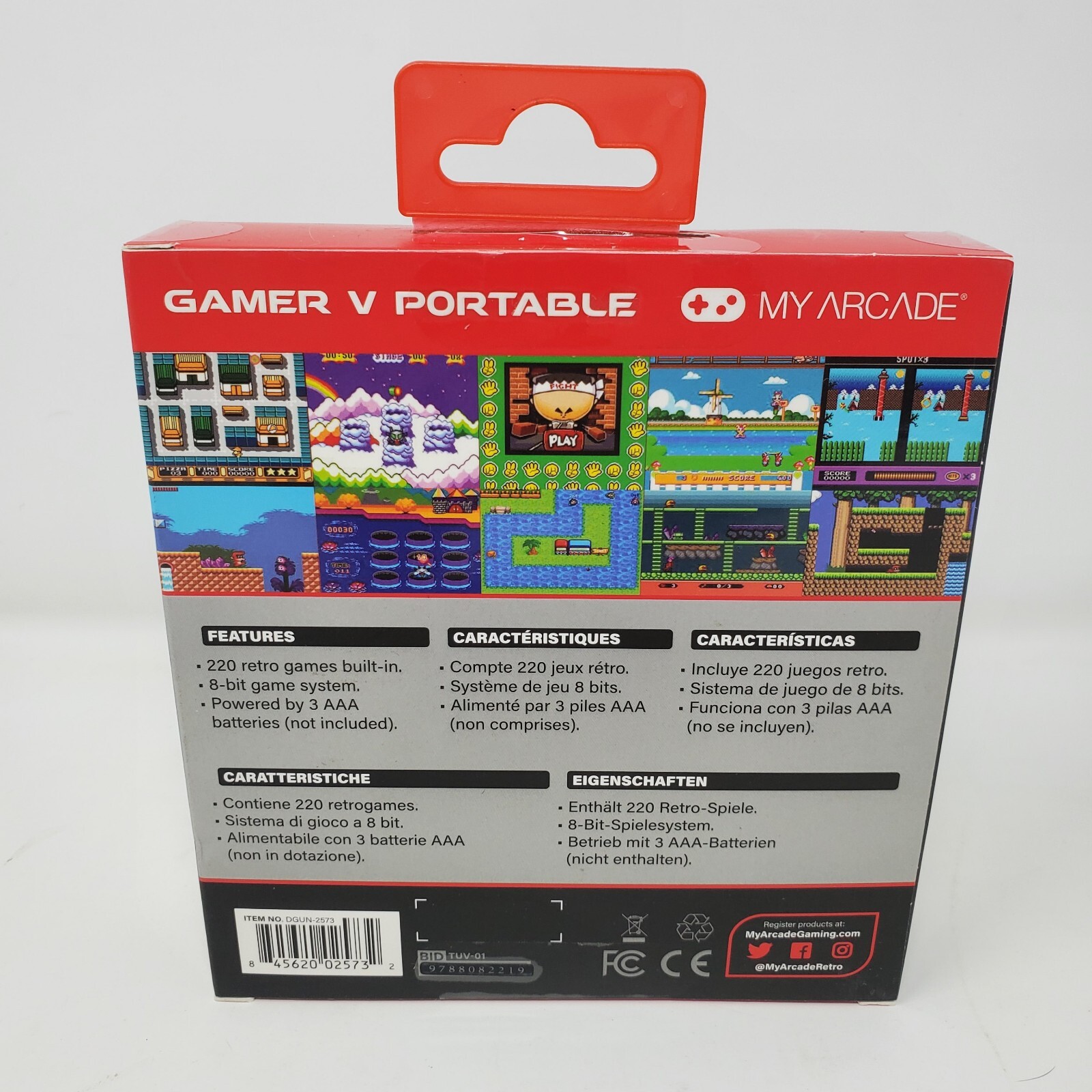 My Arcade Gamer V Portable Gaming System 220 Retro Games 8 Bit New NIB NIP