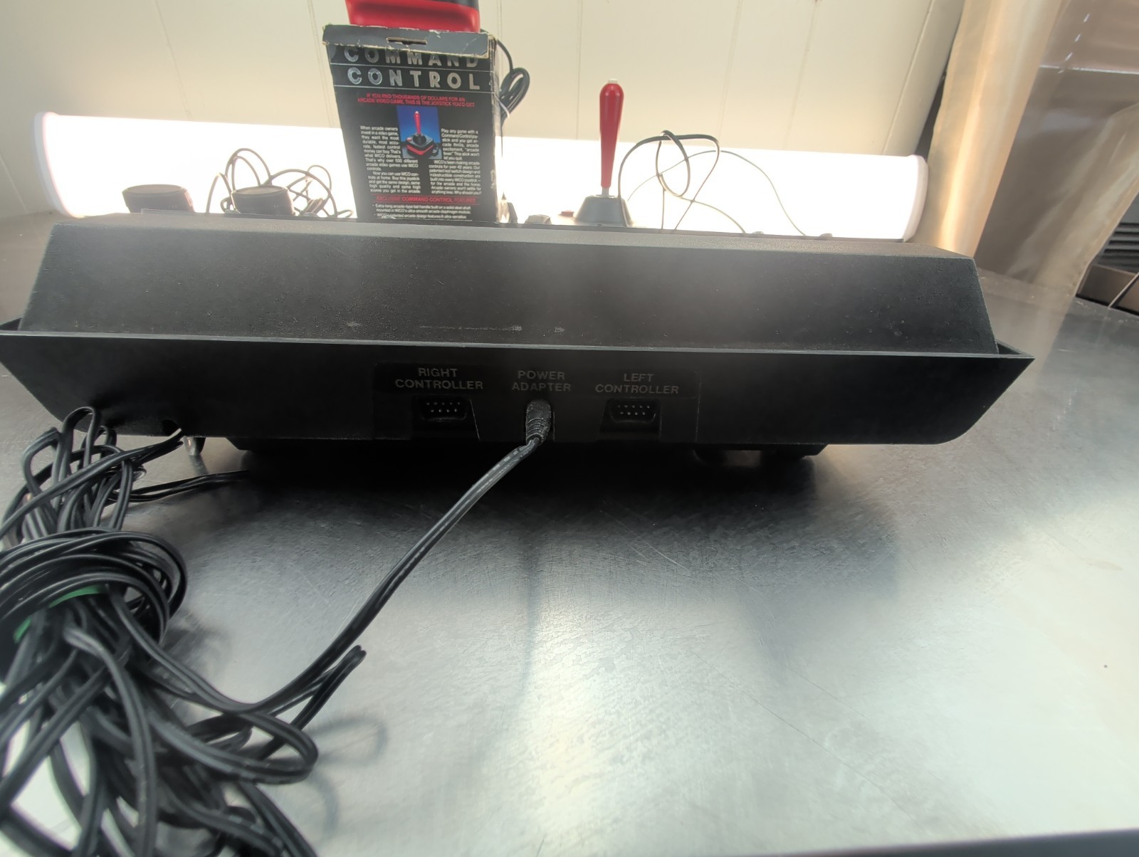 Atari 2600 Black Vader Console With Slik Stick Joysticks And Power/Coax – TESTED