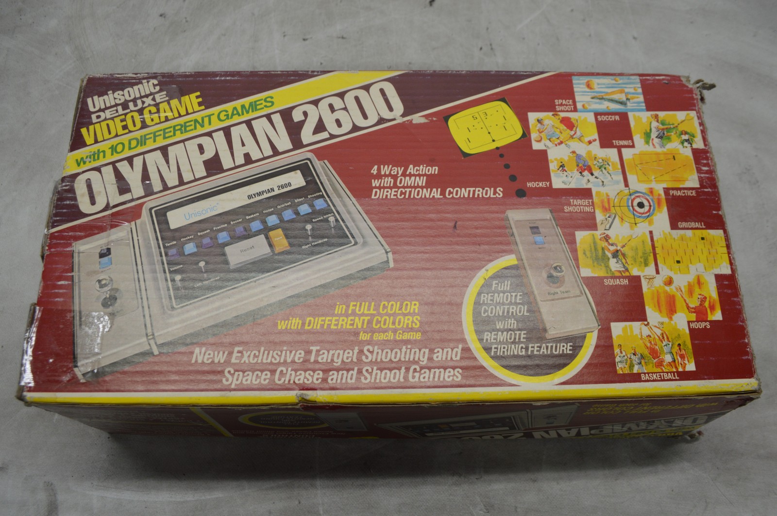 Vintage Unisonic Deluxe Video game with 10 different games Olympian 2600