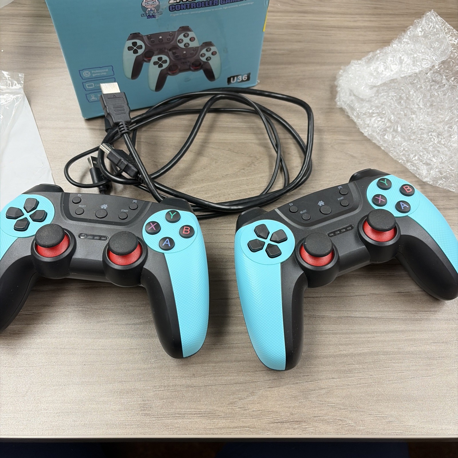 UWDFH Retro Gaming Console 2026 Gaming Stick Pro 50000 Games 128GB 4k Blue