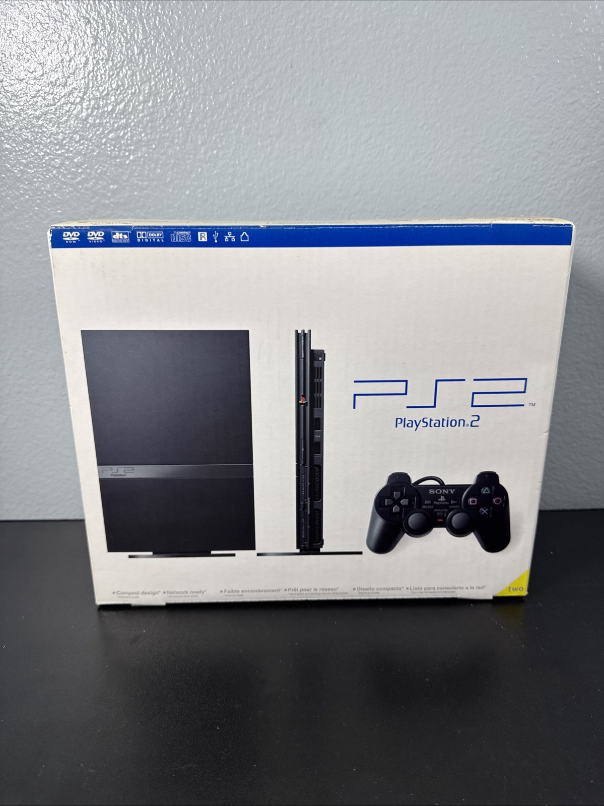 Sony PlayStation 2 PS2 Slim Black Console SCPH-70012 Complete in Box