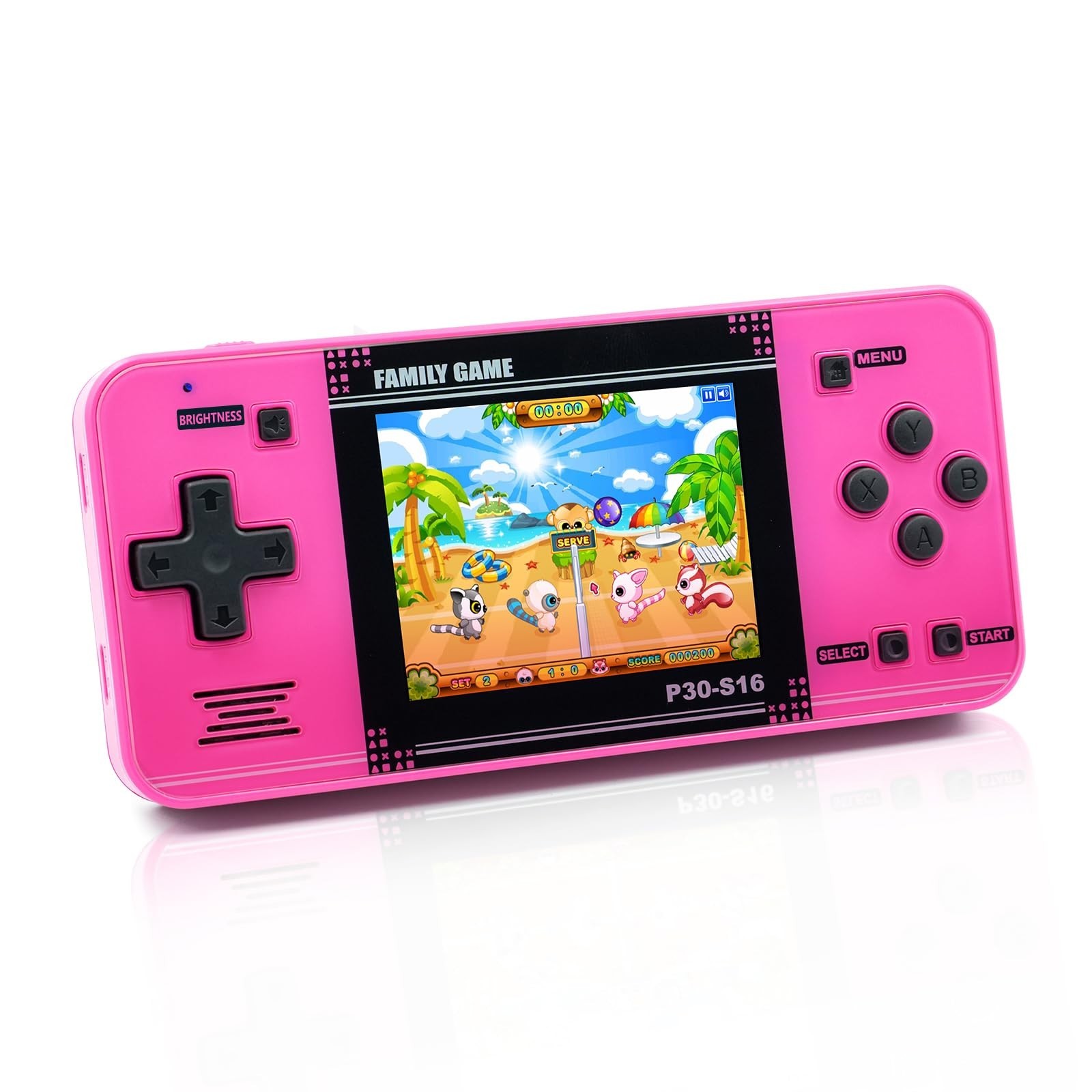 Portable Handheld Game Console – 220 Retro Games, Rechargeable, 3.0″ LCD Screen,