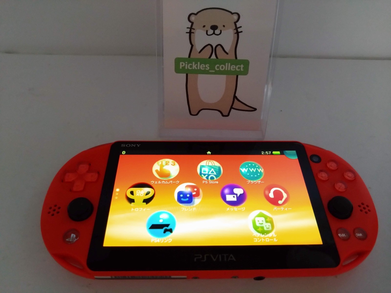 PS vita Neon Orange PCH-2000 ZA24 Console only Wi-Fi PSV Tested Sony 0529J