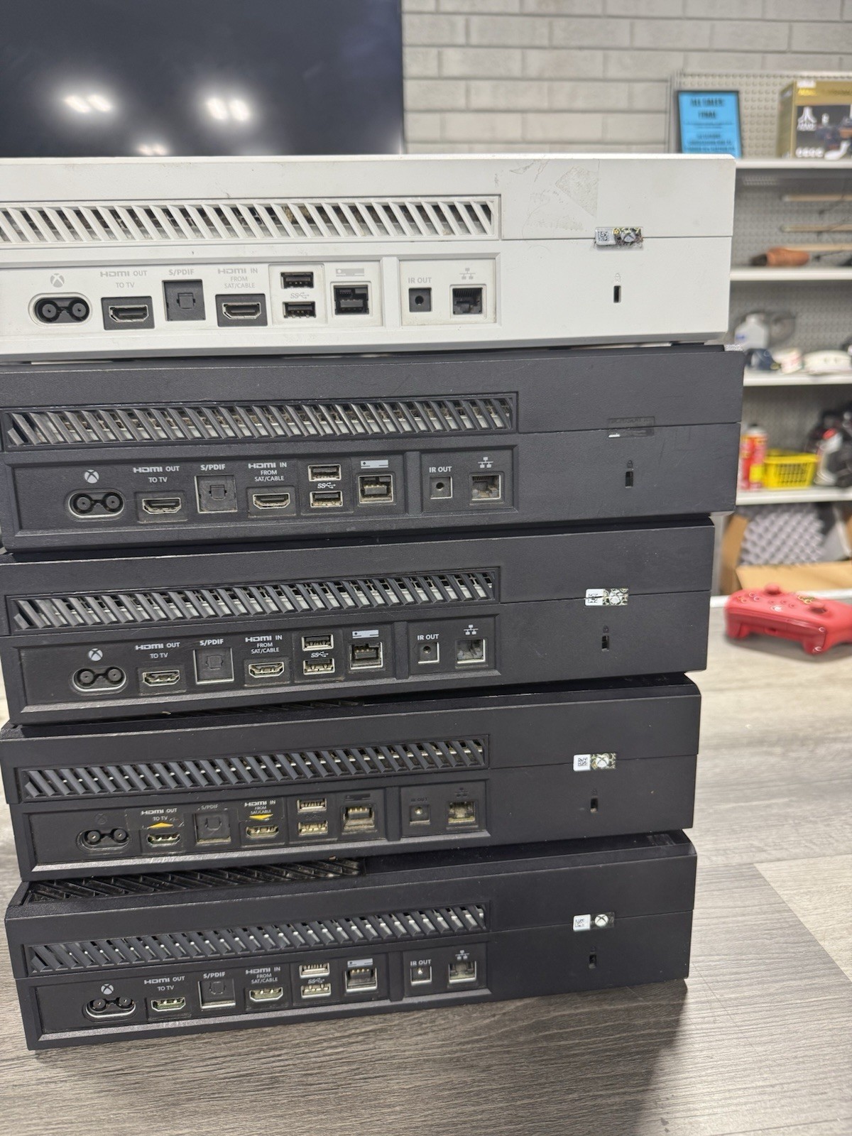 5- Microsoft Xbox One Consoles For Parts
