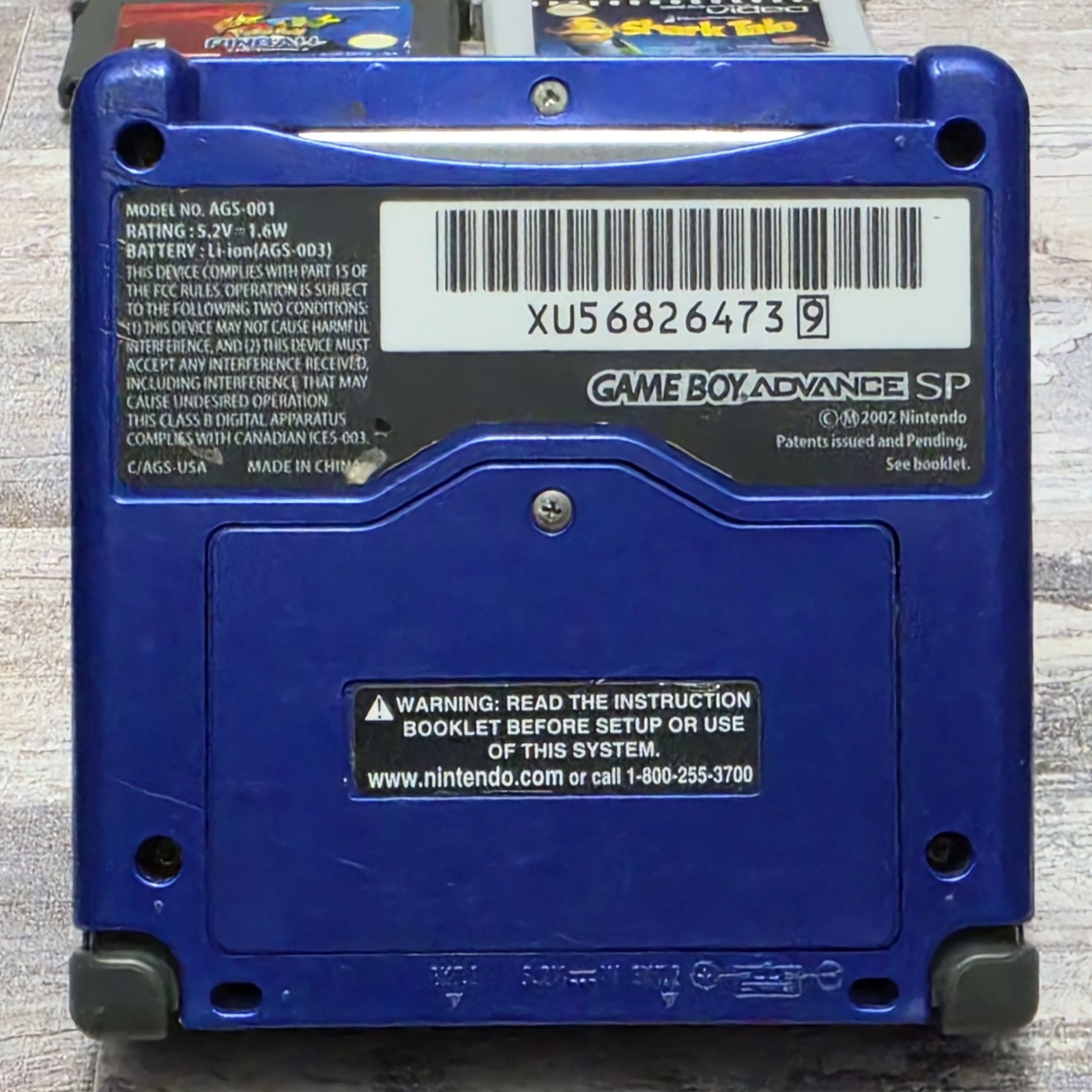 Nintendo GBA SP Console Cobalt Blue AGS 001 Bundle Games – Pokemon Pinball