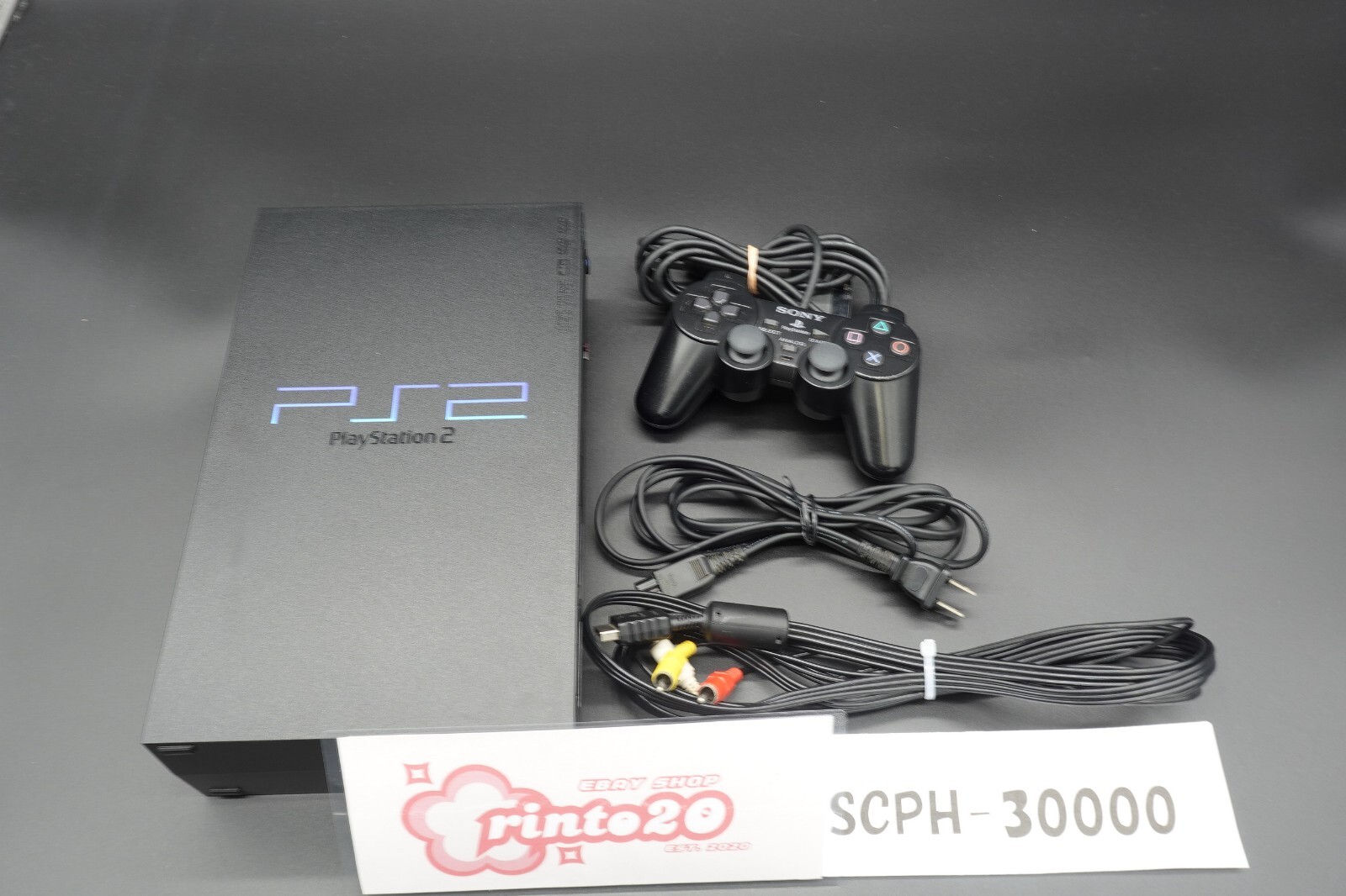 Sony PlayStation2 PS2 black SCPH-30000 Console controller Cable Working NTSC-J