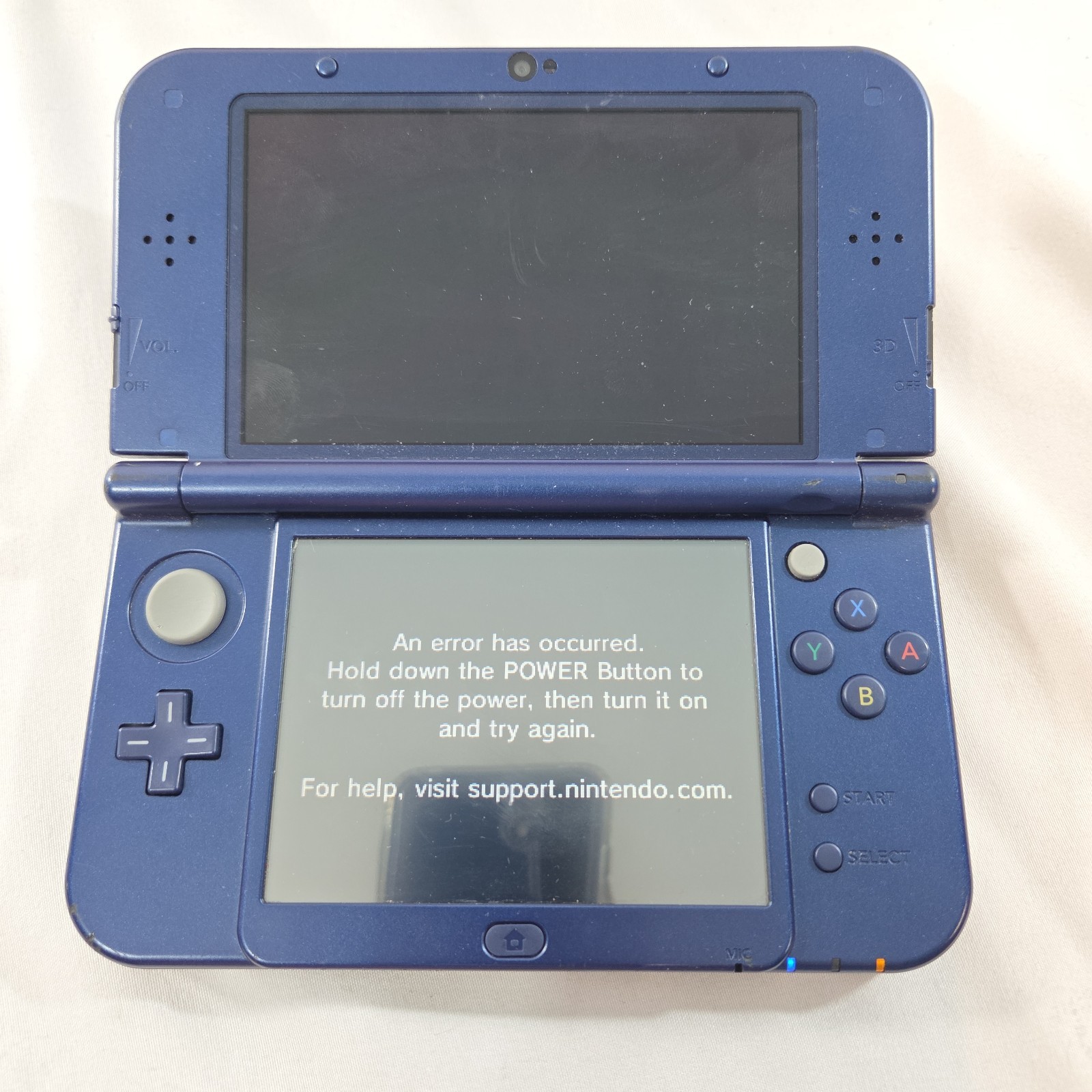 Nintendo 3DS XL Galaxy Edition Handheld System FOR PARTS OR REPAIR ONLY READ