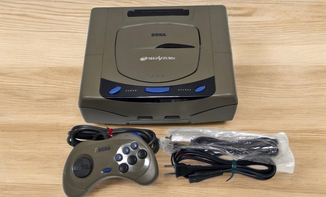 Sega Saturn HST-3200 Gray Console Japanese System set tested working Fron Japan