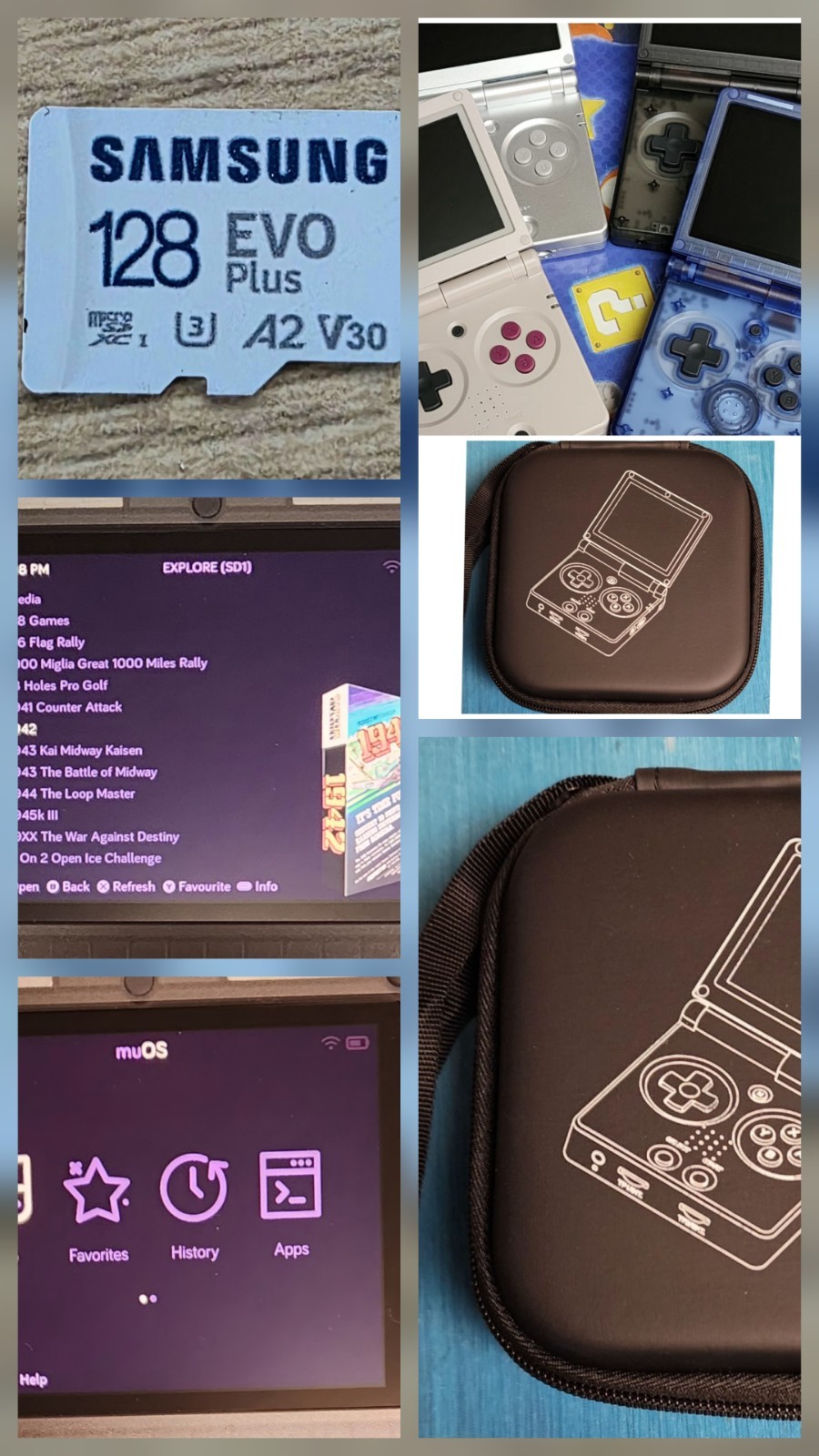 New Anbernic RG35XX SP + Case 128GB clamshell GBA SP Retro Gaming Console