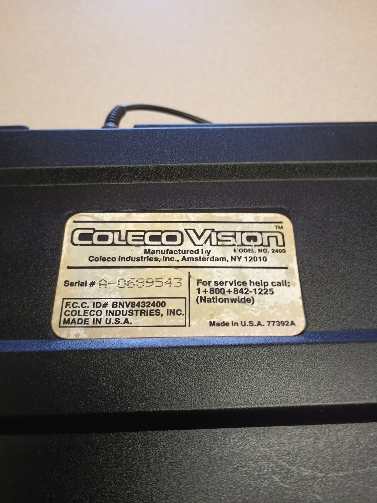Coleco Vision ColecoVision Console Parts Repair Untested 1 Controller