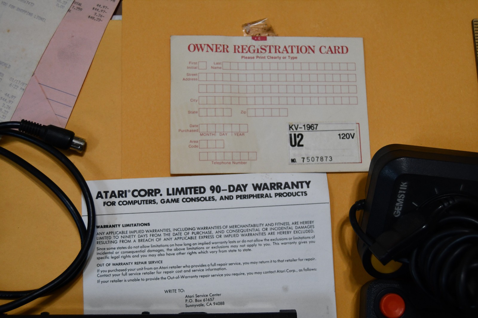 Vintage 1984 Atari 2600 Two Joysticks TV Switch Box