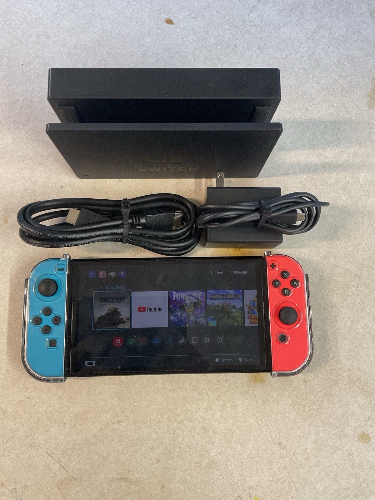 Nintendo Switch OLED Model HEG-001 Handheld Console – 64GB – Black/Neon Red/Neon