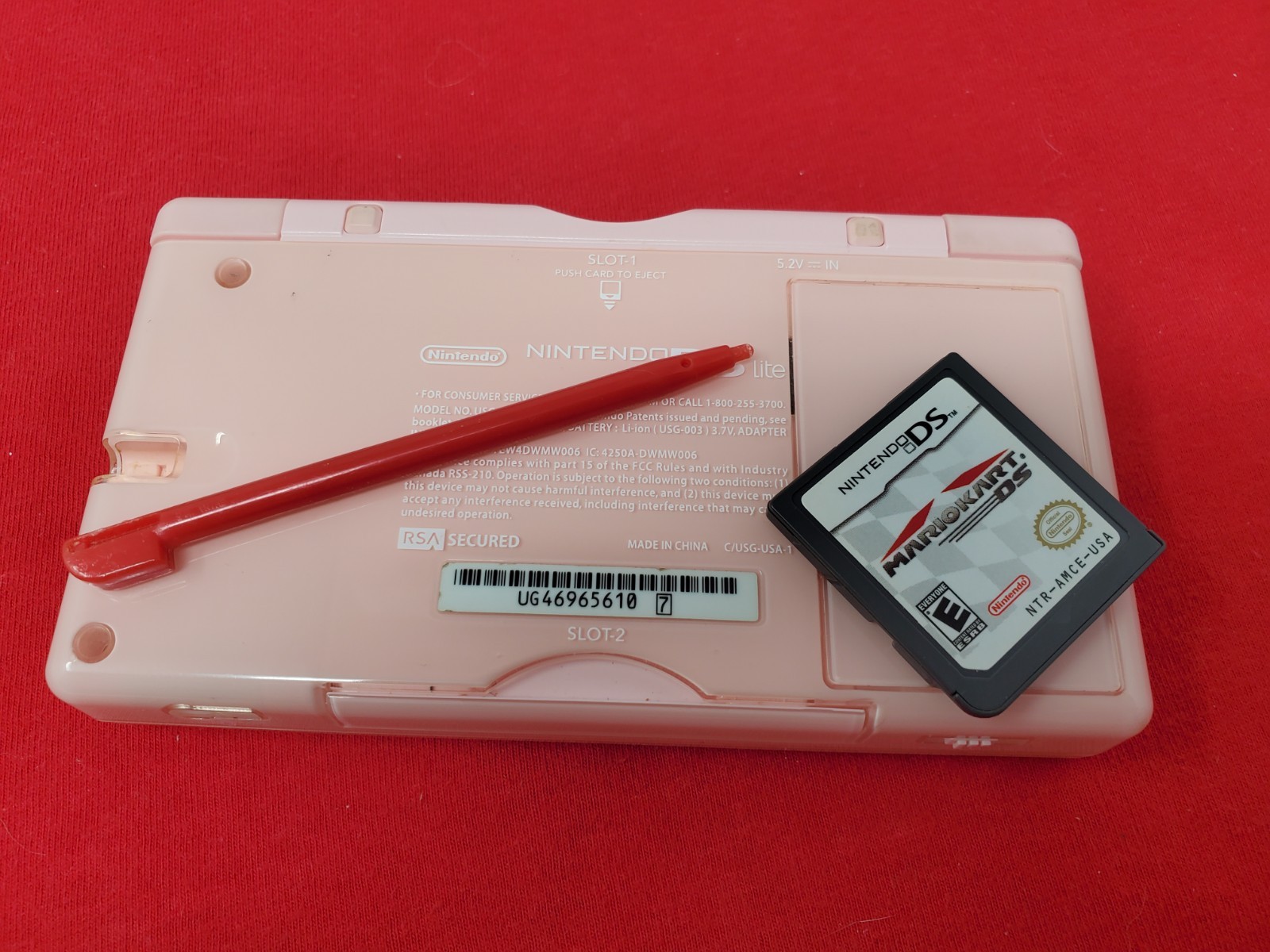 Nintendo DS Lite Video Game Console – Metallic Rose + MARIO CART!